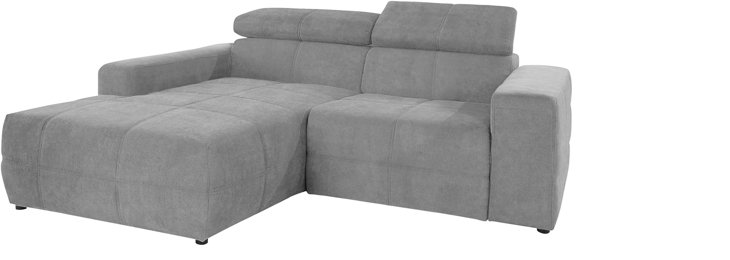 DOMO collection Ecksofa »Brandon B/T/H: 214/100/80 cm, L-Form«, Mit Kopfteilverstellung, auch in Leder und Cord, L-Form