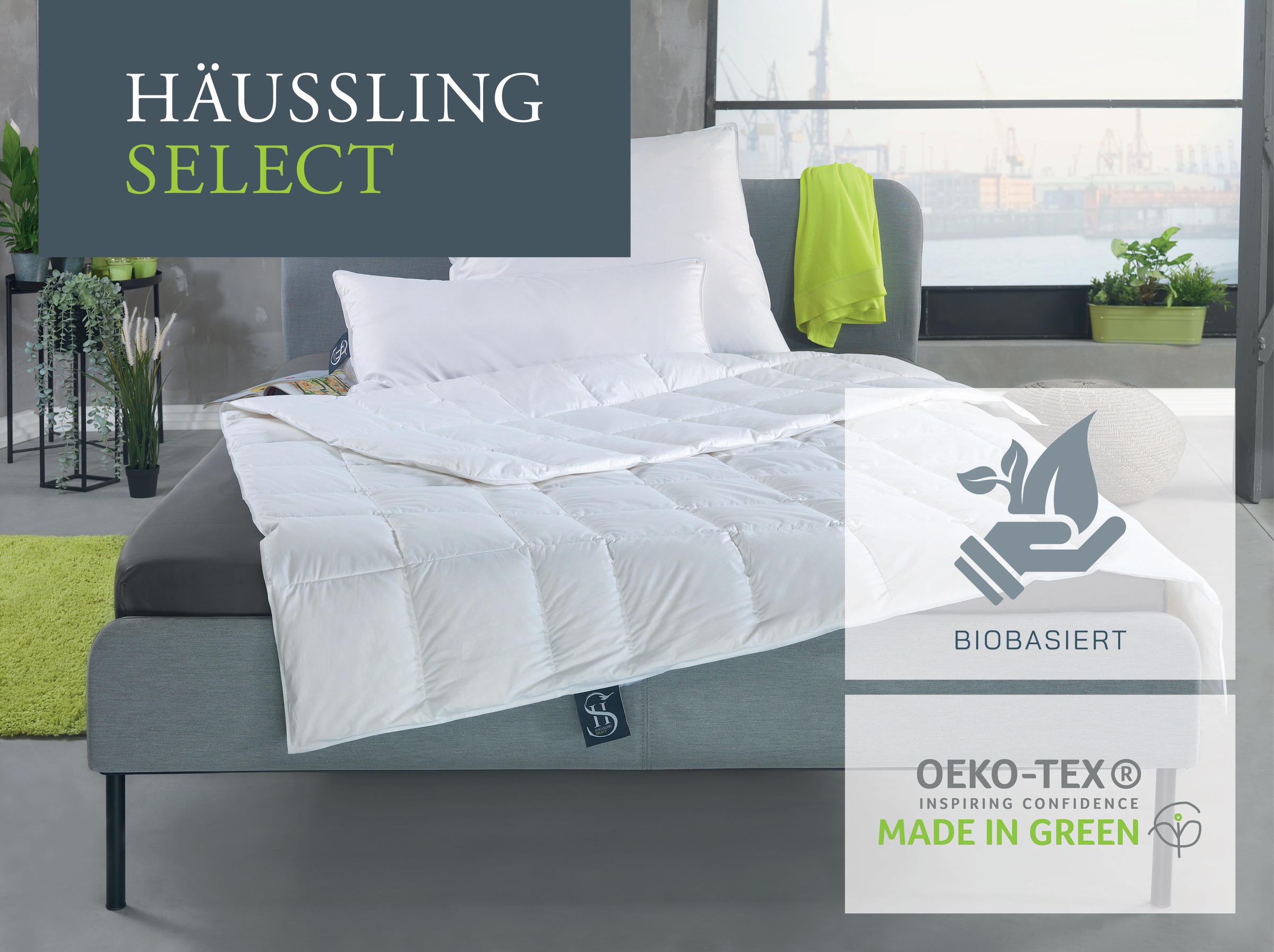 Haeussling Gänsedaunenbettdecke "Select - Made in Green" warm Füllung 100% Gänsedaunen 1 Stk. tlg. hochwertiges Daunenprodukt