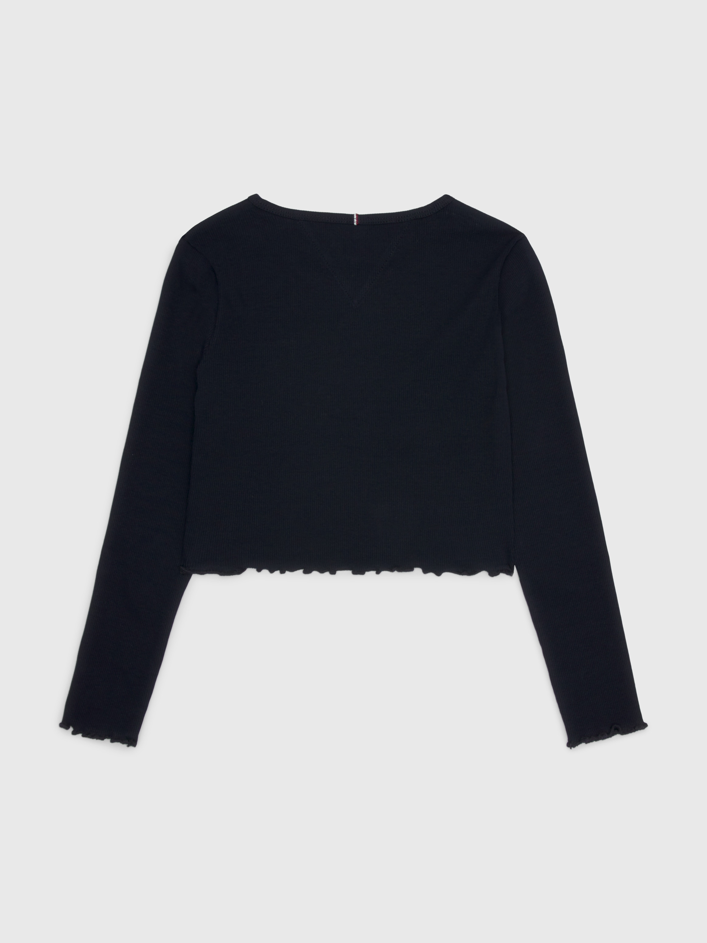 Tommy Hilfiger Langarmshirt »ESSENTIAL RIB TOP L/S«, mit Babylock Saum