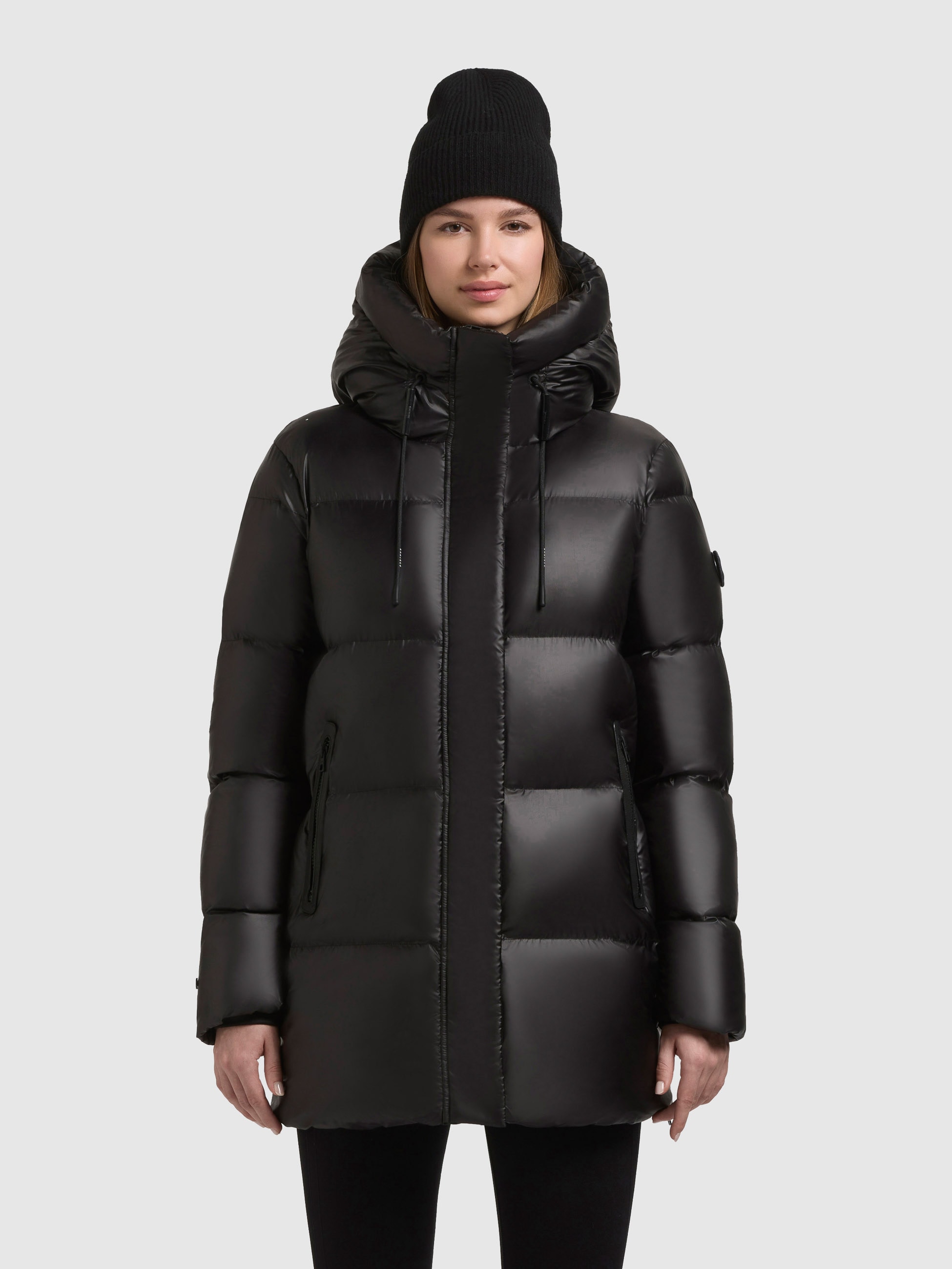 khujo Steppjacke "DROWN SHINY" mit Kapuze mit Kapuze und Kordelzug