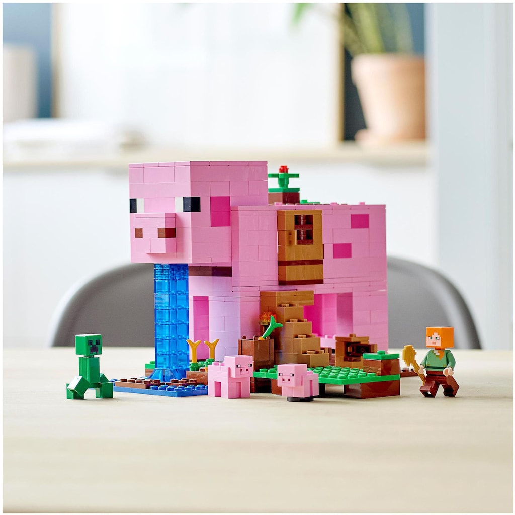 LEGO® Konstruktionsspielsteine »Das Schweinhaus (21170), LEGO® Minecraft™«, (490 St.)