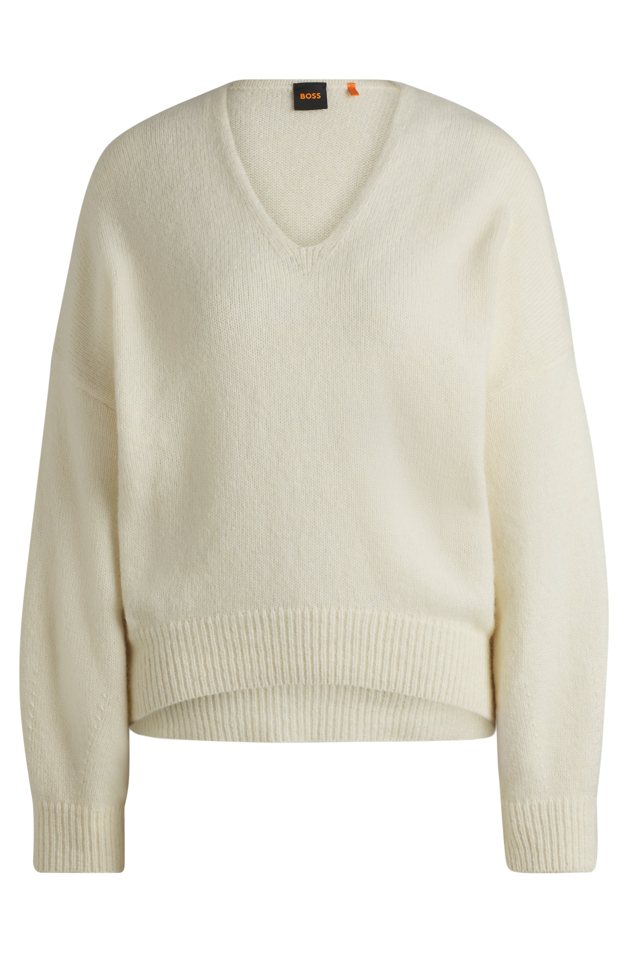 BOSS ORANGE Strickpullover »Fondys Premium Damenmode«, mit V-Ausschnitt