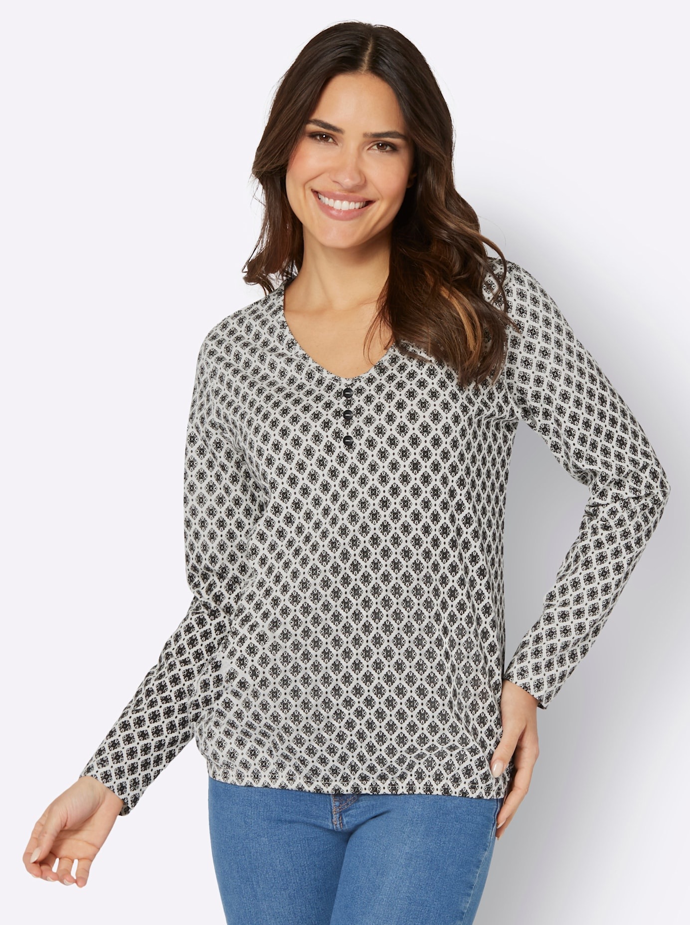 Classic Basics V-Shirt »Langarm-Shirt« 1 Stk.