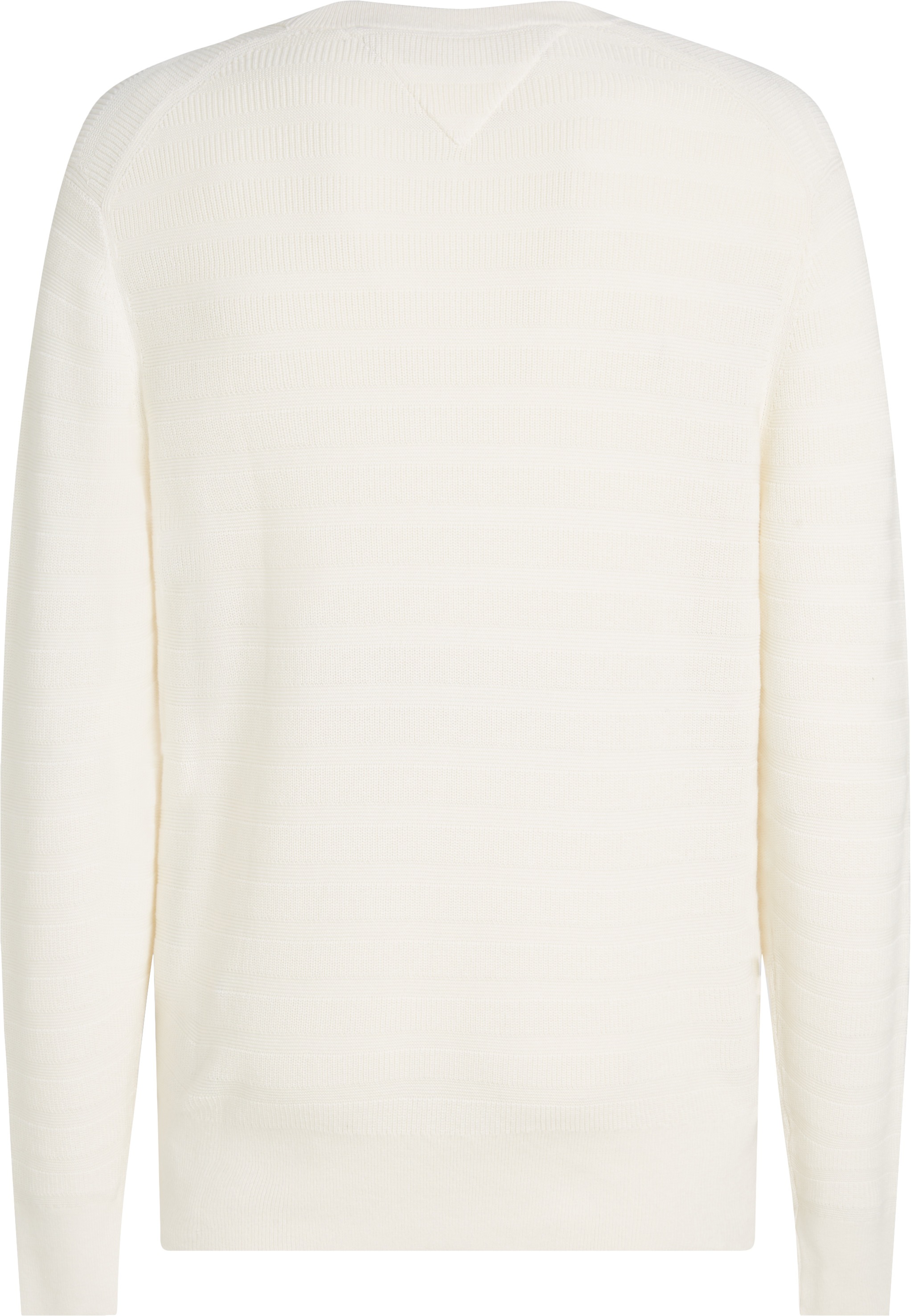 Tommy Hilfiger Rundhalspullover »STRIPE STRUCTURE«, regular fit, leicht überschnittene Schultern