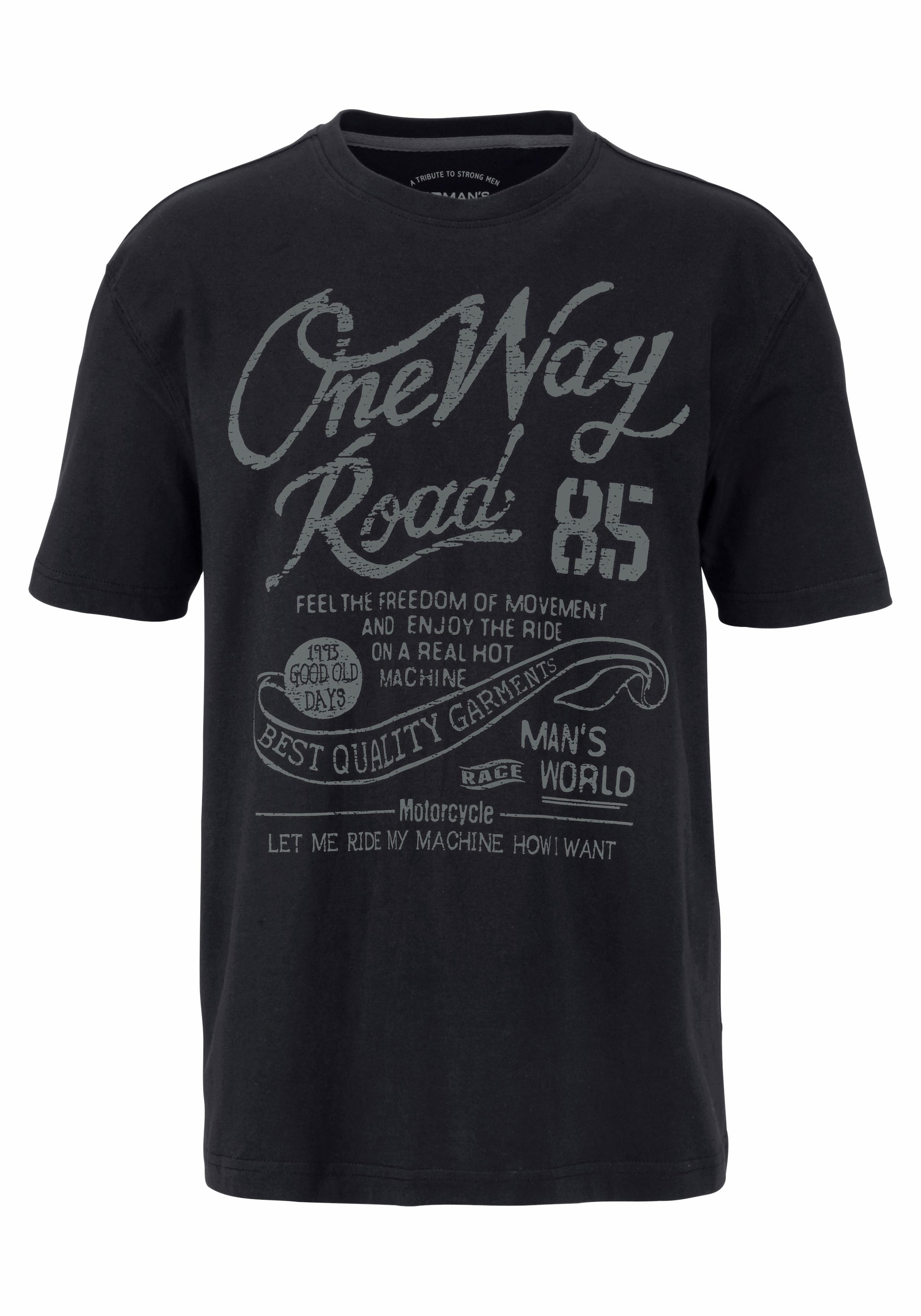 Man's World T-Shirt, mit Print in Used-Optik