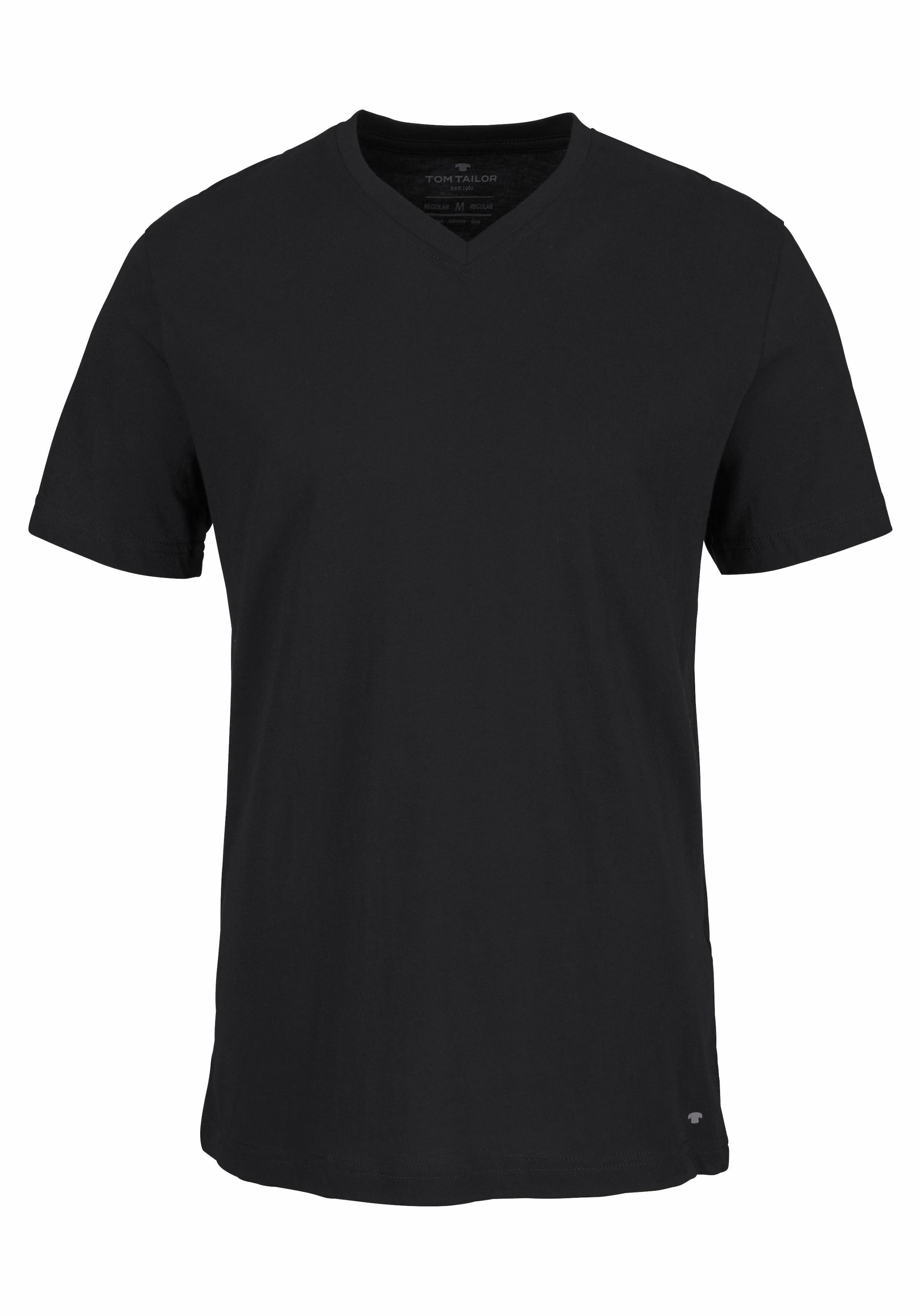 TOM TAILOR T-Shirt, (2er-Pack), mit V-Ausschnitt