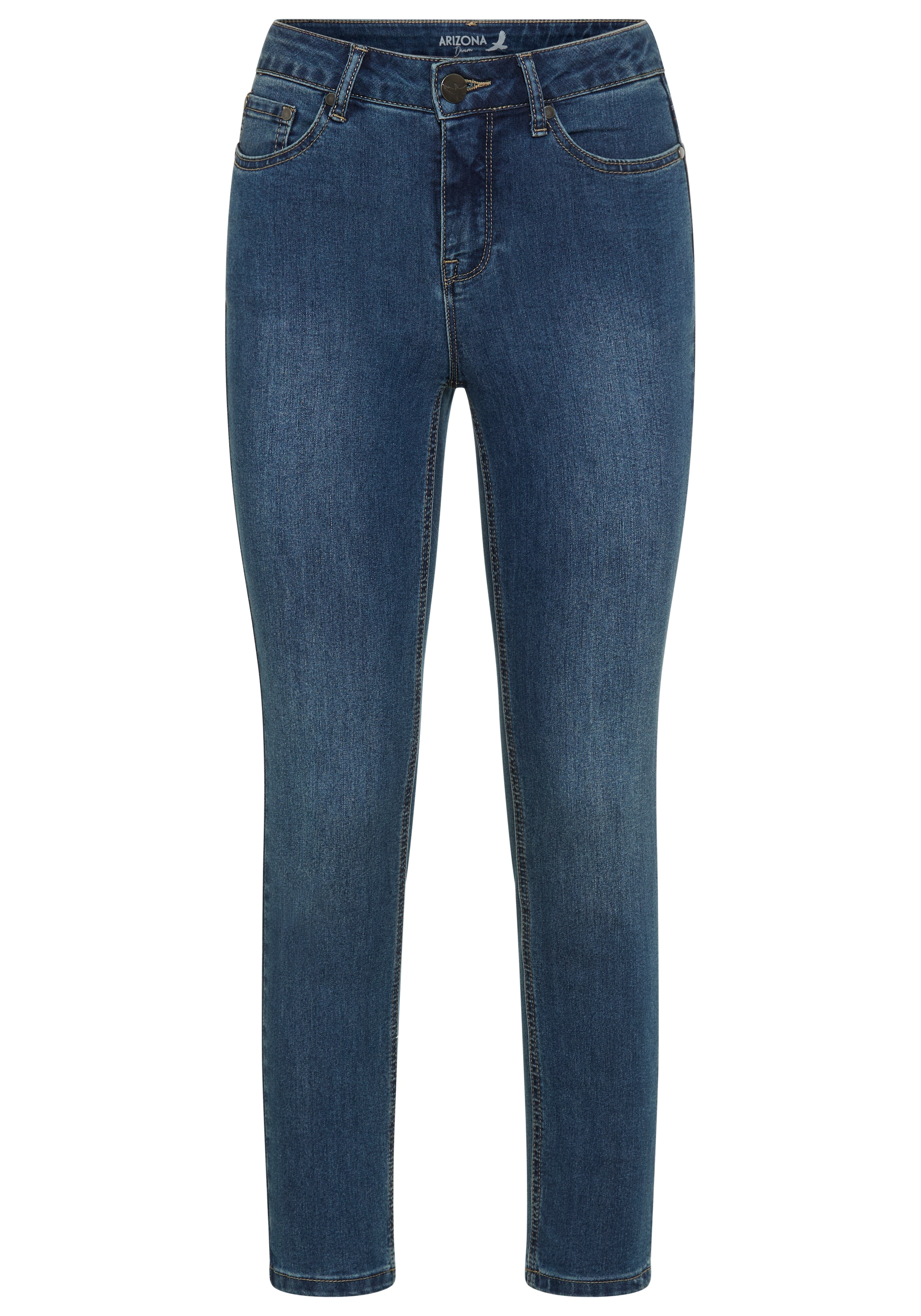 Arizona 7/8-Jeans »Shaping«, eng anliegend, Röhrenjeans, Used-Waschung, High-Waist, 7/8-Länge