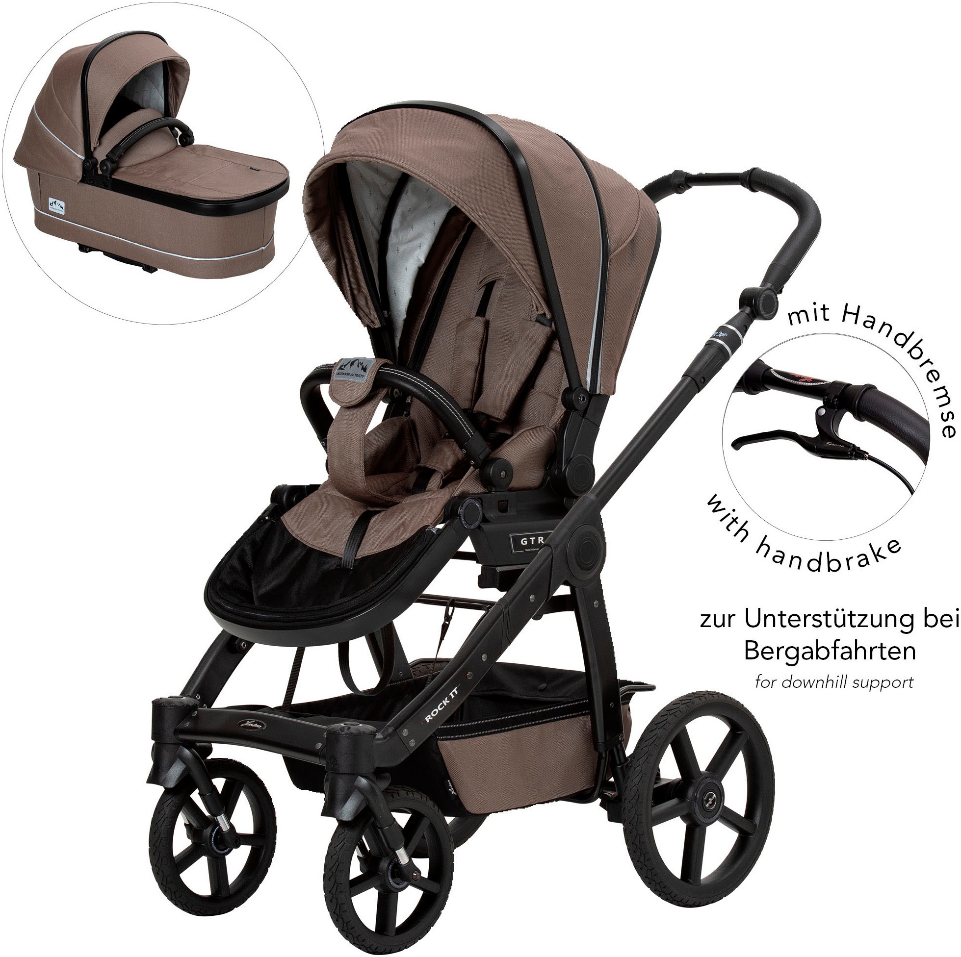 Hartan Kombi-Kinderwagen »Rock it GTR Outdoor mit Handbremse« Made in Germany