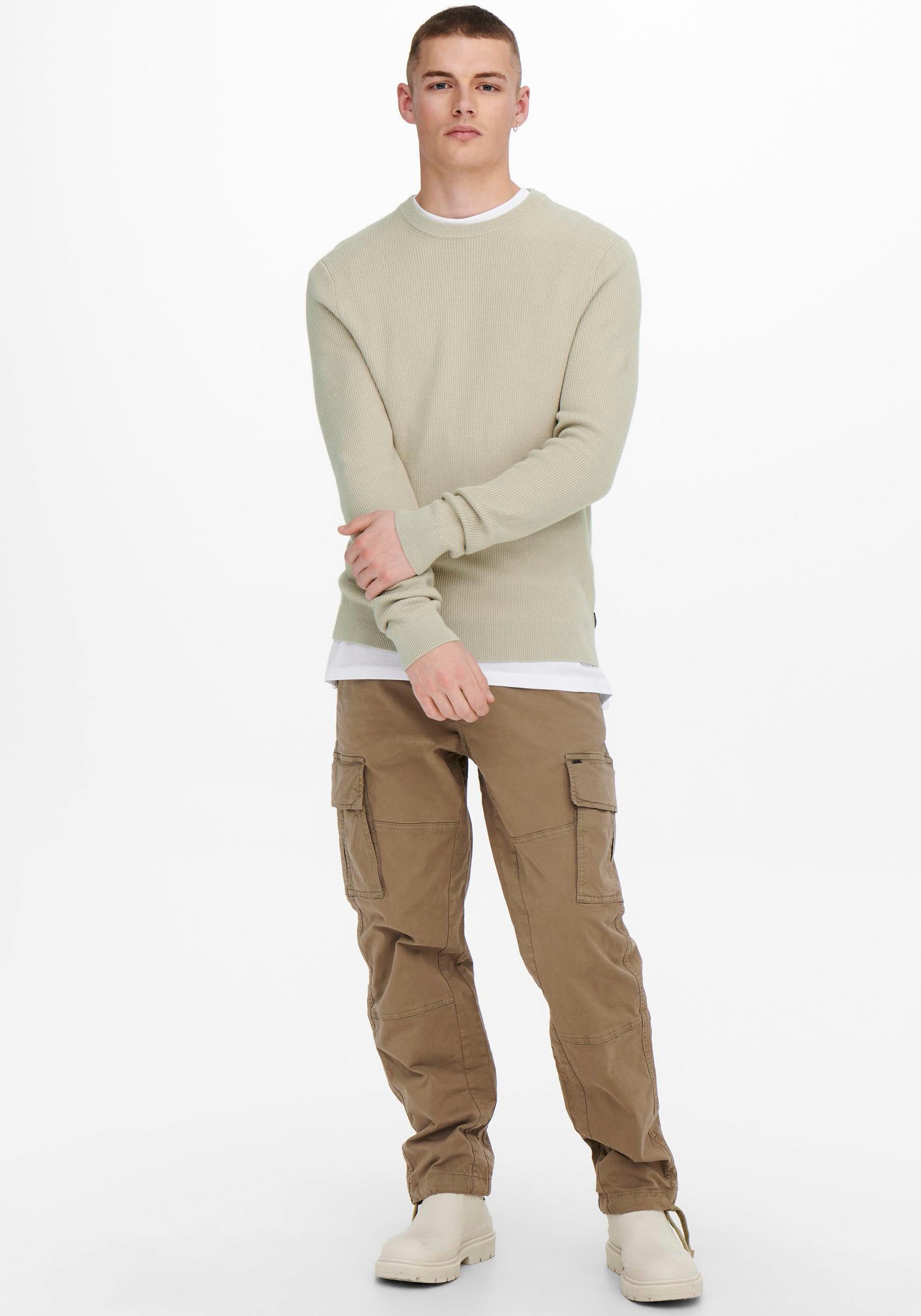 ONLY & SONS Strickpullover, im Strukturmuster