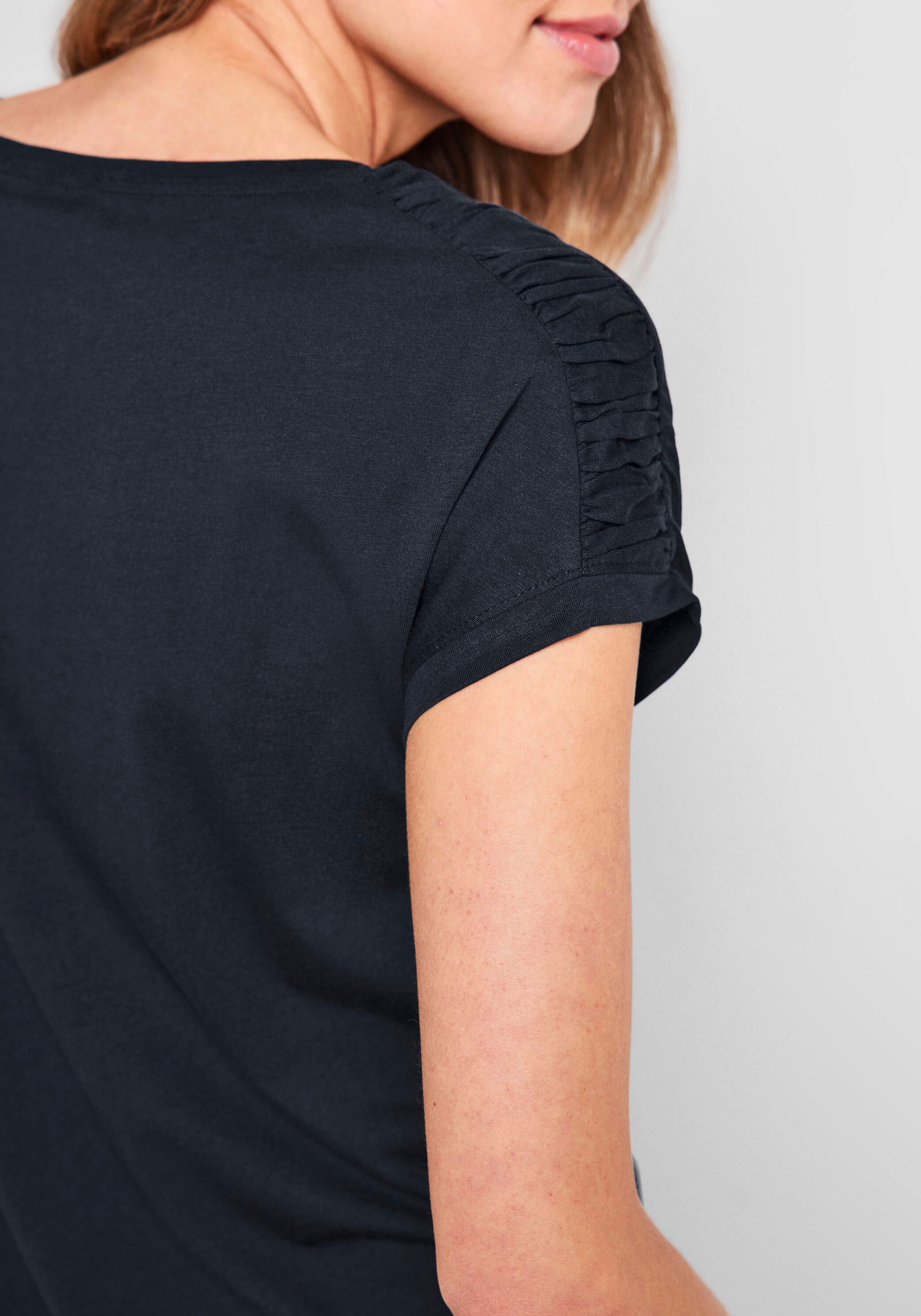Raffungen shoppen Jelmoli-Versand Schultern den auf online bei T-Shirt, Cecil mit Schweiz