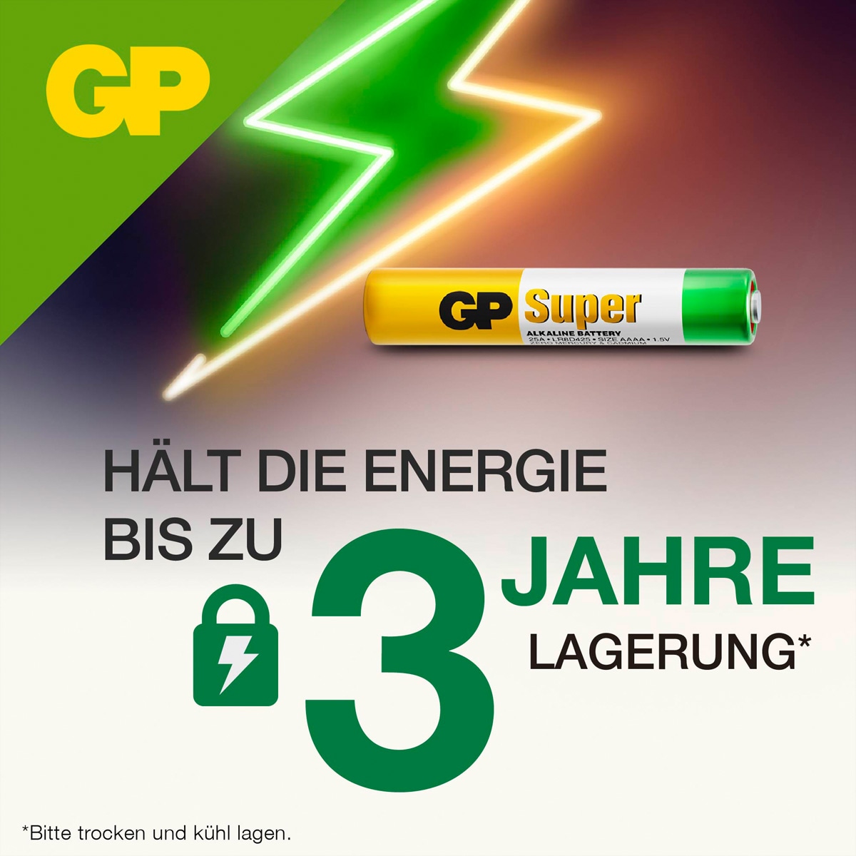 GP Batteries Akku-Ladestation »GP Batterie Super Alkaline AAAA 2x, 1,5V«