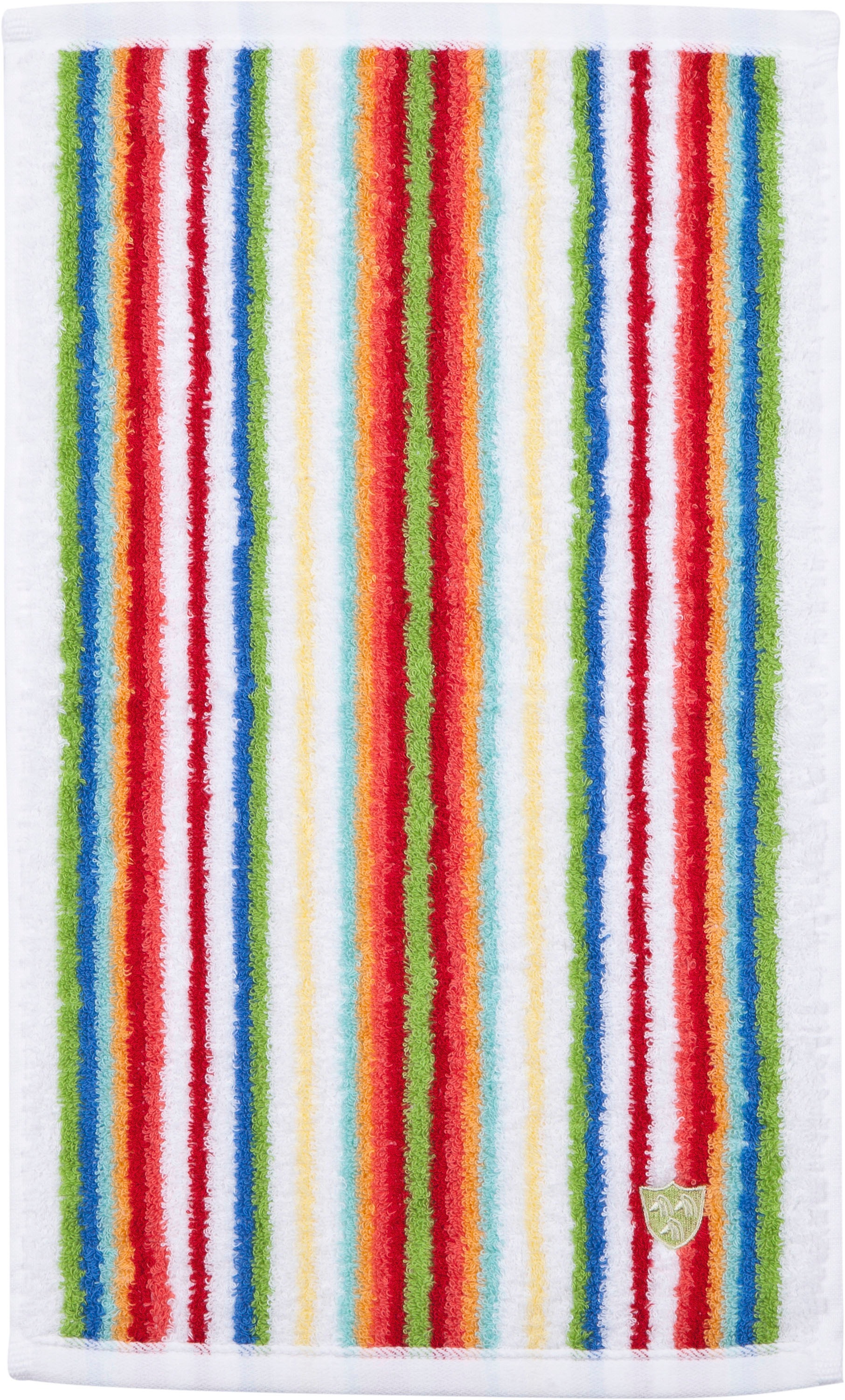 ROSS Gästehandtücher »Multicolor«, (6 St.), mit Streifen und gesticktem ROSS-Emblem