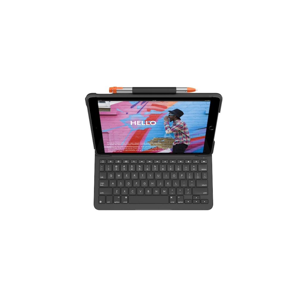 Logitech Tablet-Tastatur »Cover Slim Folio iPad 10,2" (7, Gen,)«, (Ziffernblock)
