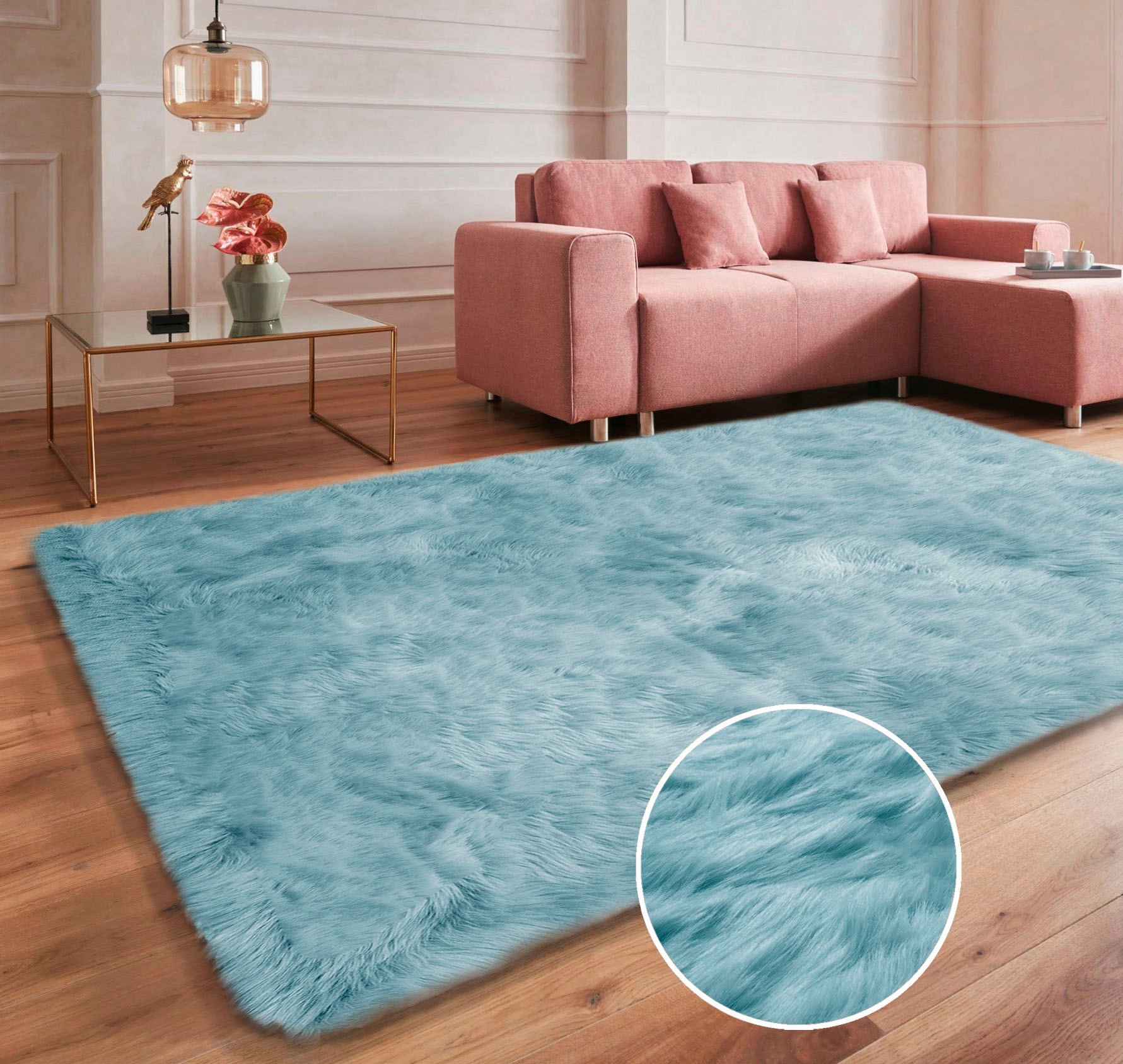Guido Maria Kretschmer Home&Living Fellteppich »Triana«, rechteckig, 60 mm Höhe, Kunstfell, fussbodenheizungsgeeignet, pflegeleicht, ideale Teppiche für Wohnzimmer, Schlafzimmer und Esszimmer
