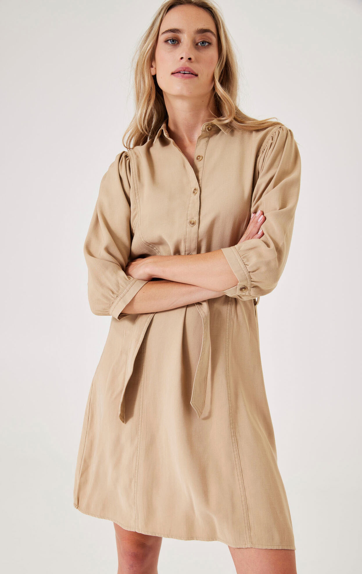 Garcia Hemdblusenkleid, mit Bindeband Taille Jelmoli-Versand an shoppen online der 
