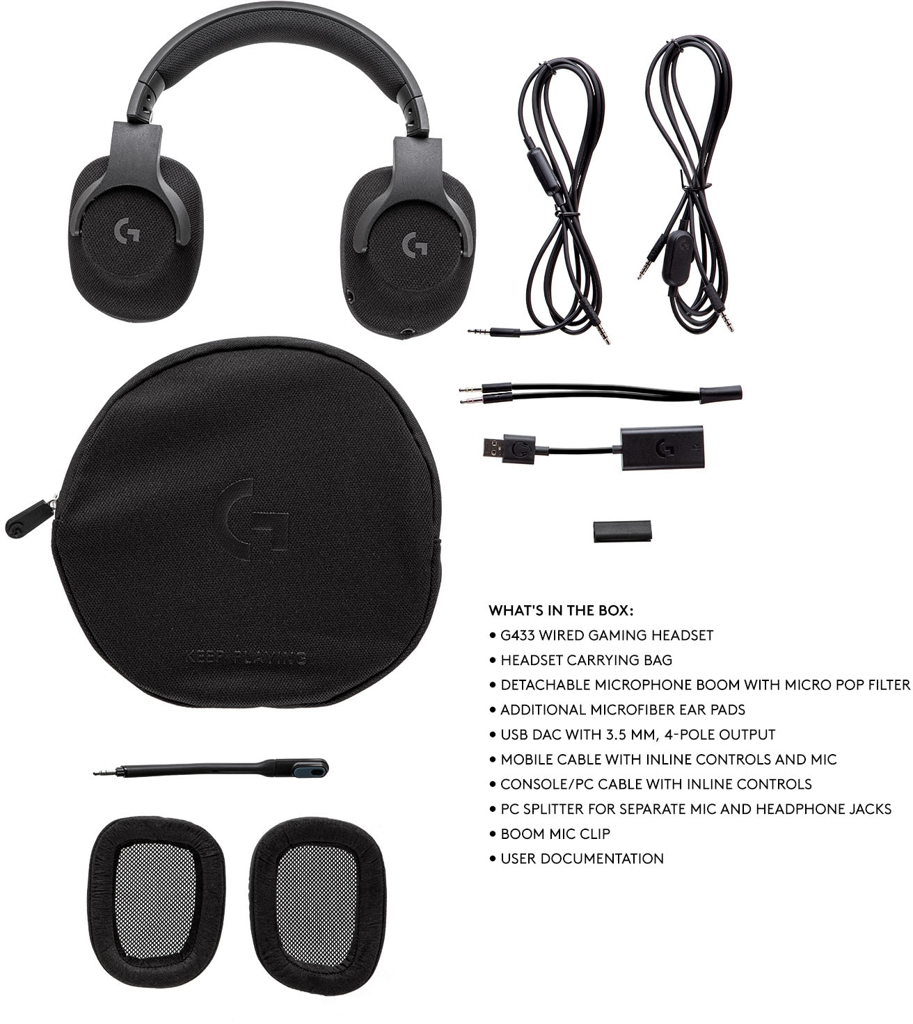 ➥ Logitech Mikrofon | G abnehmbar-Rauschunterdrückung kaufen Gaming-Headset Jelmoli-Versand »G433«, jetzt
