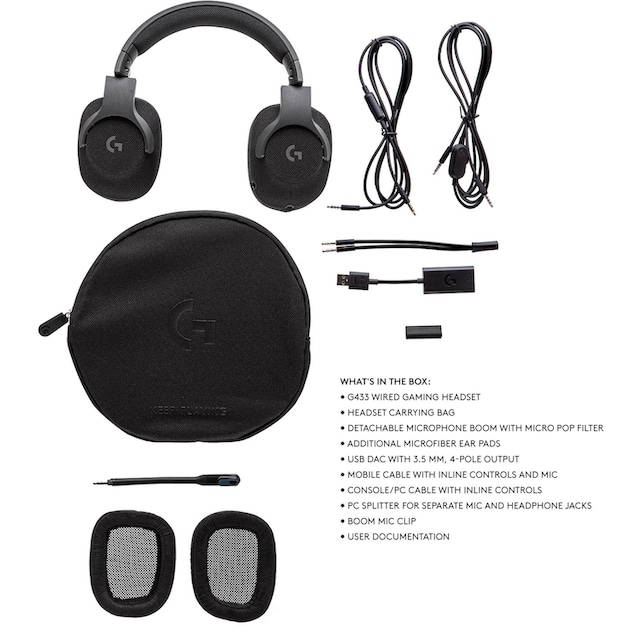 ➥ Logitech G Gaming-Headset »G433«, Mikrofon abnehmbar-Rauschunterdrückung  jetzt kaufen | Jelmoli-Versand