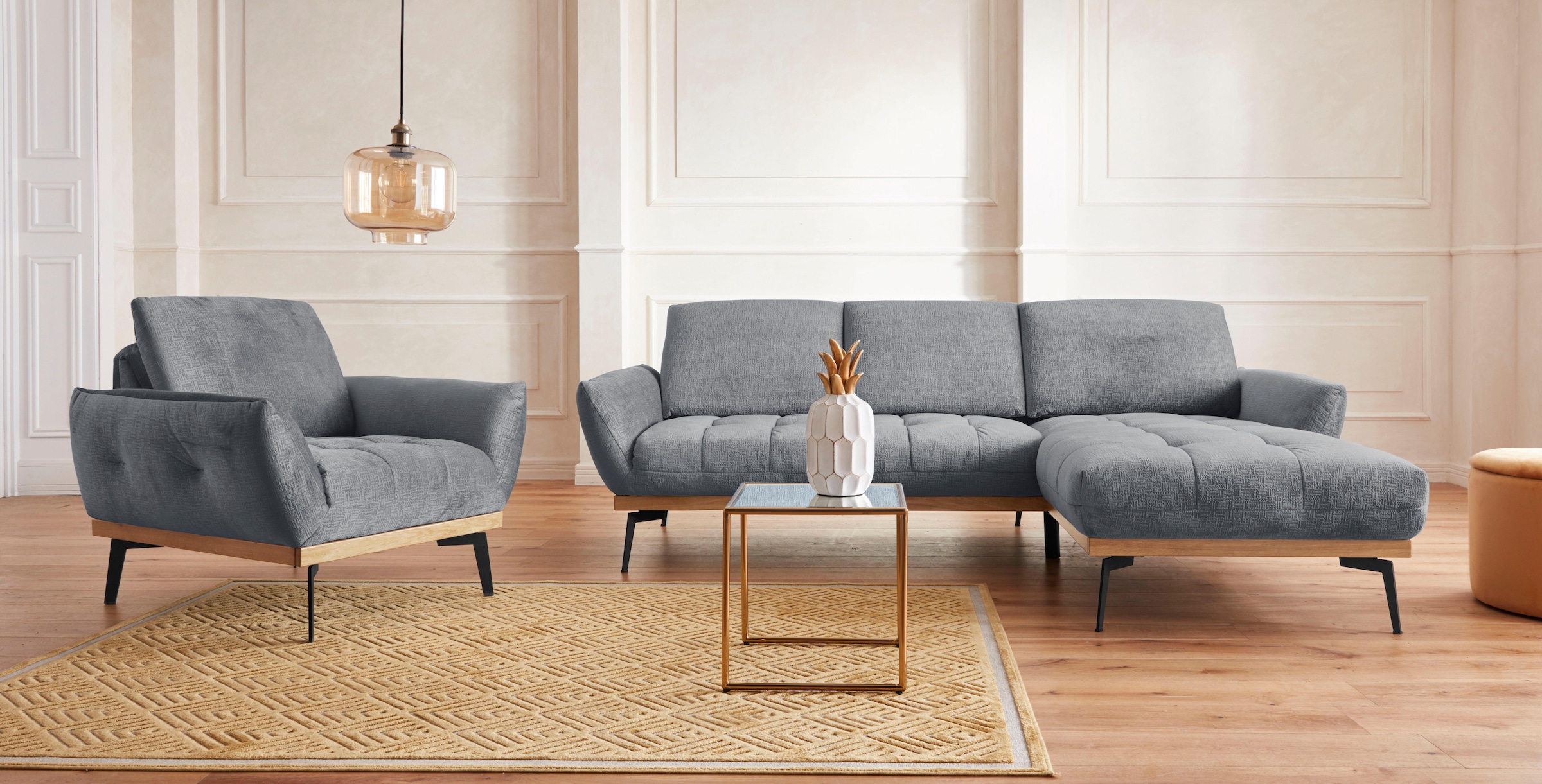 exxpo - sofa fashion Sessel »Palic, Loungesessel«, inklusive Rückenverstellung