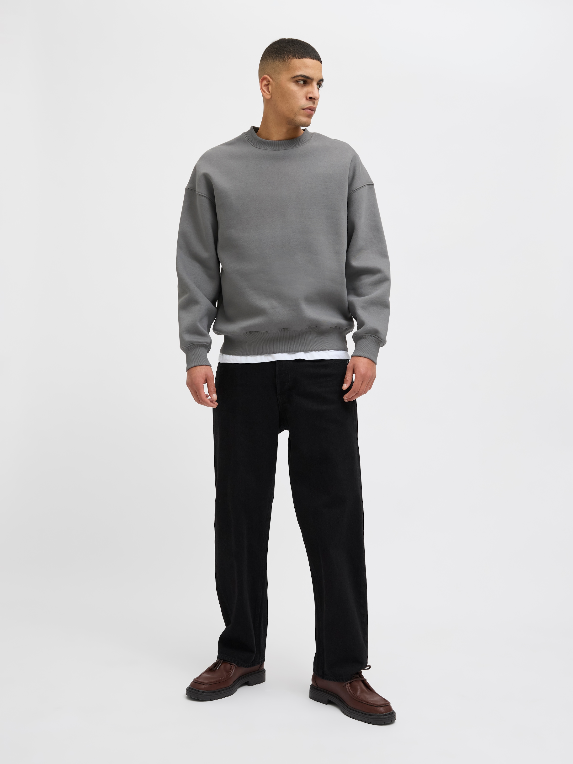 Jack & Jones Sweatshirt »JJEURBAN EDGE SWEAT CREW NECK NOOS«, mit Rippbündchen