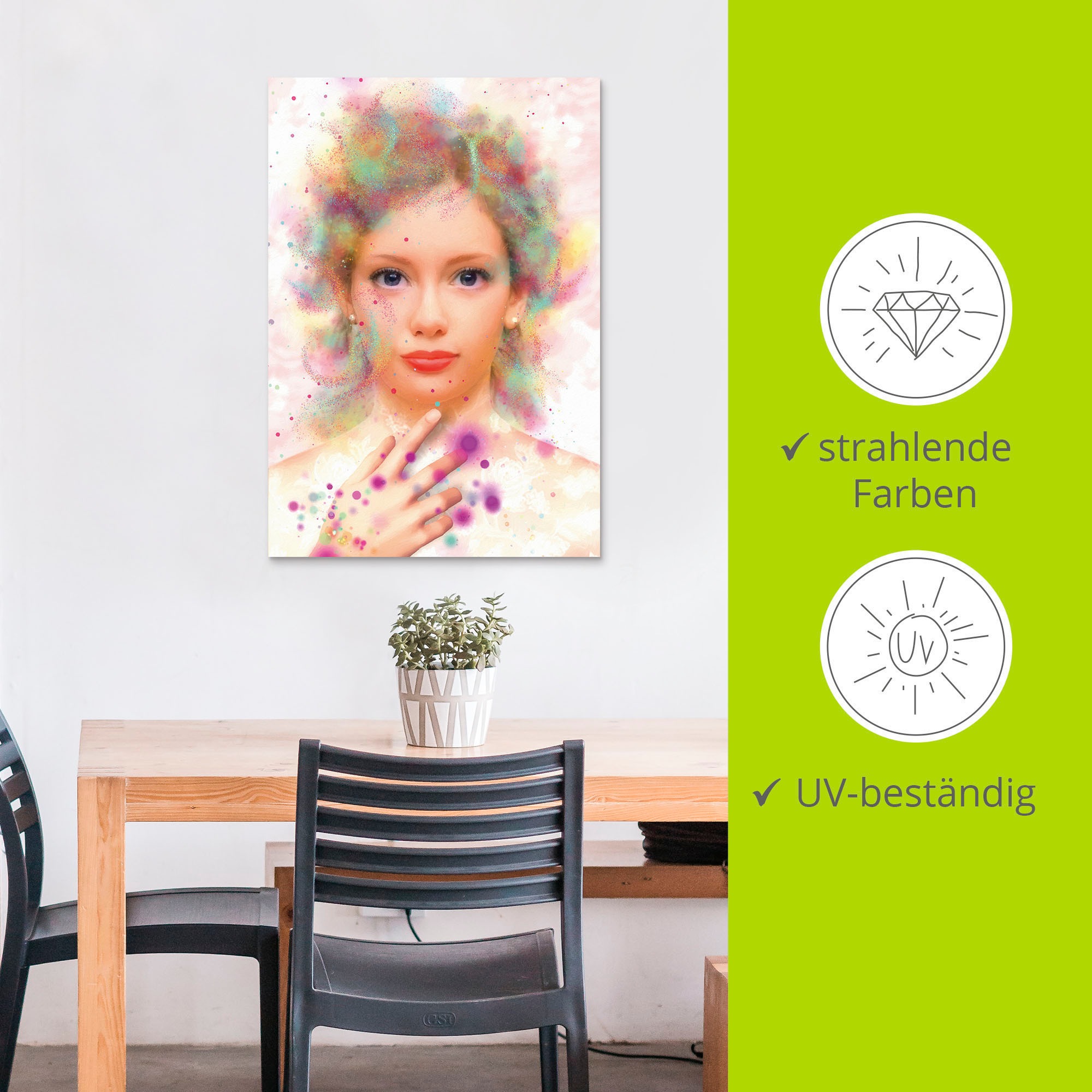 Artland Wandbild »Seelenfarben«, Bilder von Frauen, (1 St.), als Alubild, Leinwandbild, Wandaufkleber oder Poster in versch. Grössen