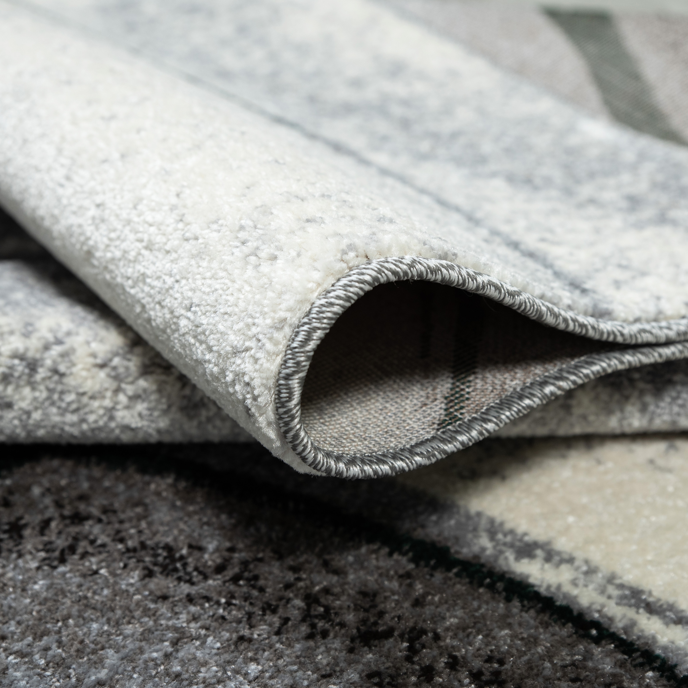 my home Teppich »Tritom«, rechteckig, 9 mm Höhe, mit besonders weichem Flor, Kurzflor, modernes Wellen Muster
