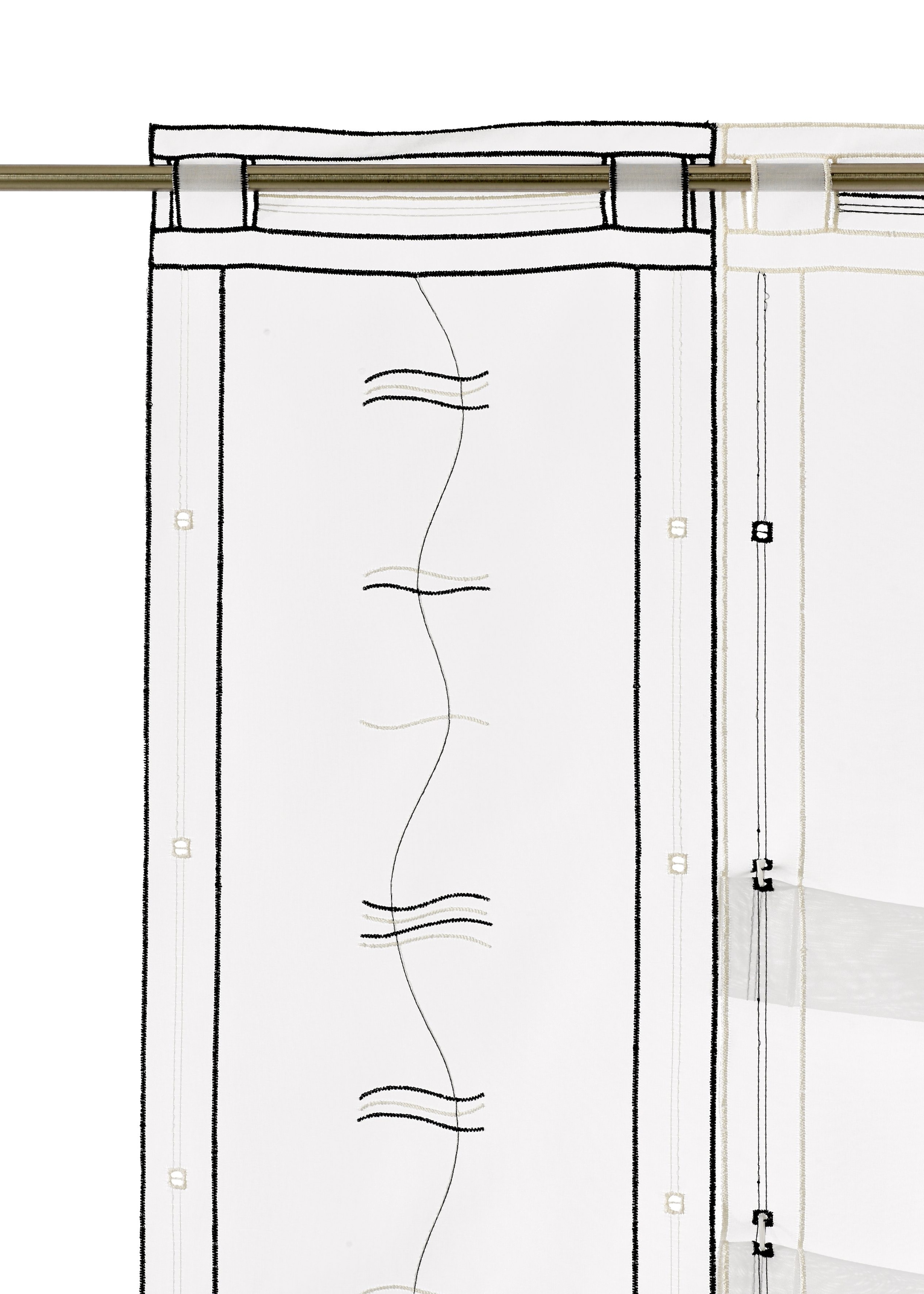 Weckbrodt Scheibengardine »Selina«, (1 St.), Hochraff, Gardine, Voile, echte Stickerei, transparent, Store