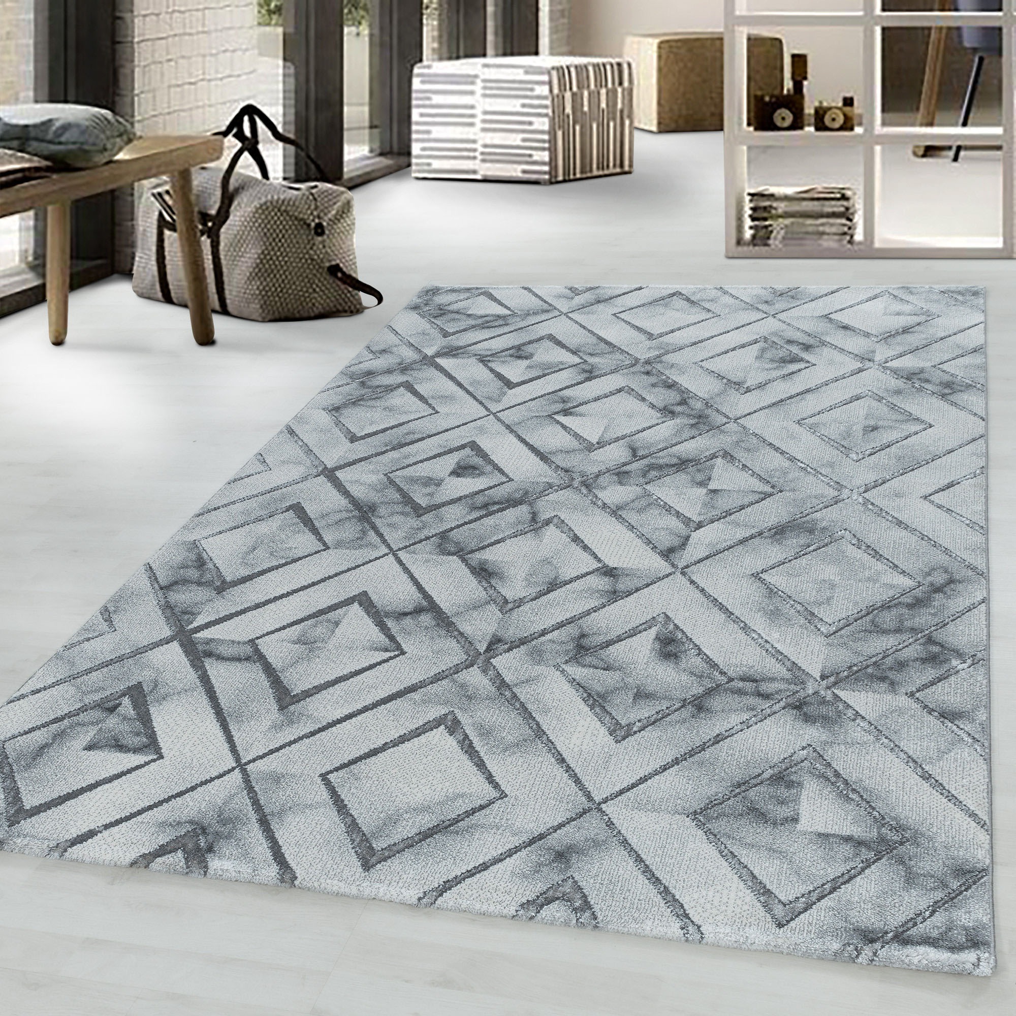 Ayyildiz Teppiche Teppich »NAXOS 3811«, rechteckig, 12 mm Höhe, Wohnzimmer