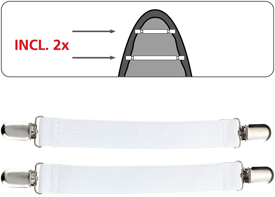 WENKO Bügelbrettbezug »Air Comfort«, 100% Baumwolle, Bügelfläche 125x40 cm, mit Blitzbüglerzone M