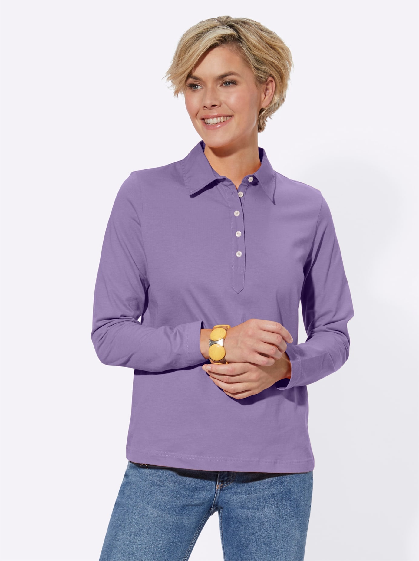 Casual Looks Langarm-Poloshirt "Poloshirt" 1 Stk.