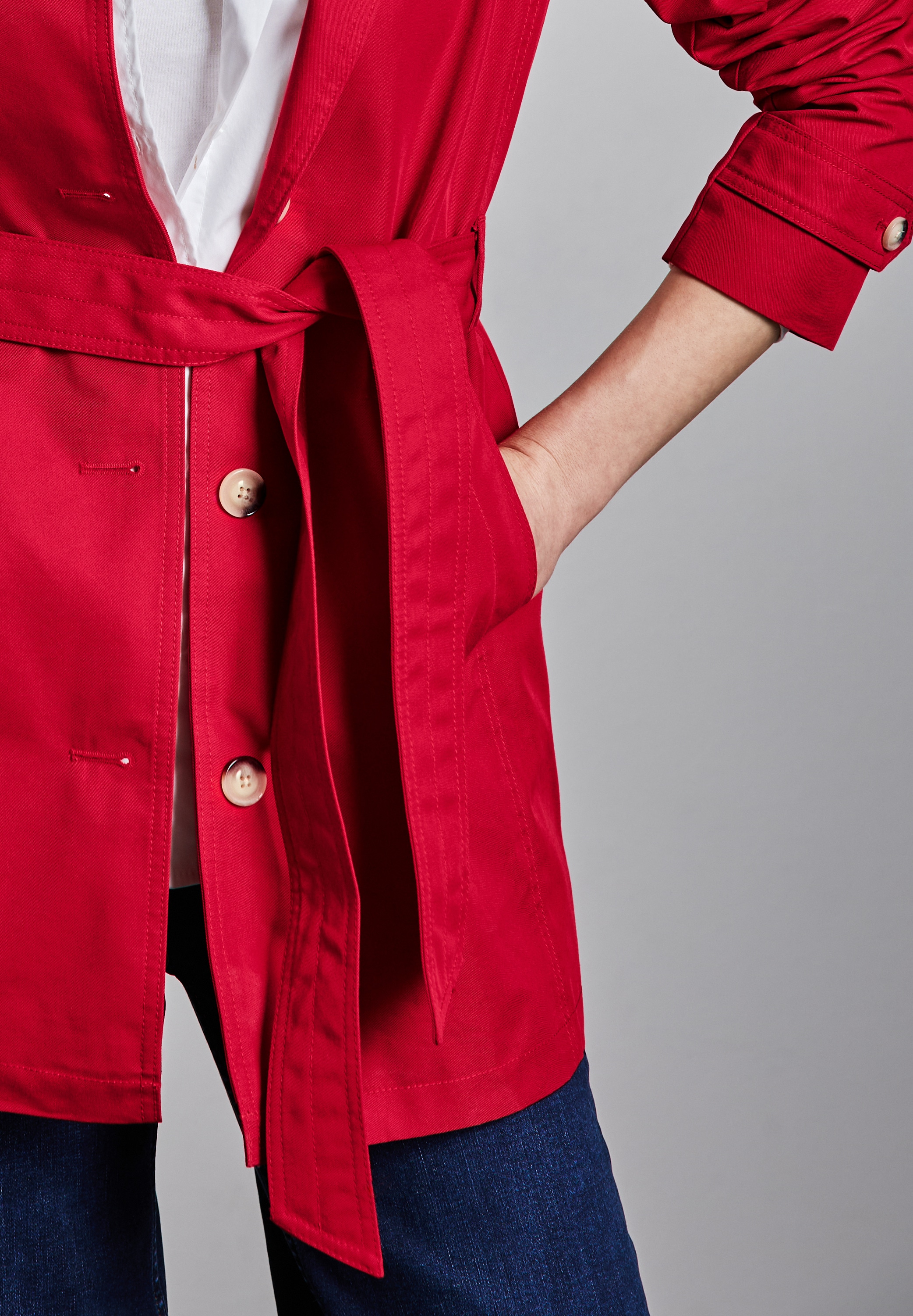 STREET ONE Trenchcoat, mit Gürtel zum Taillieren