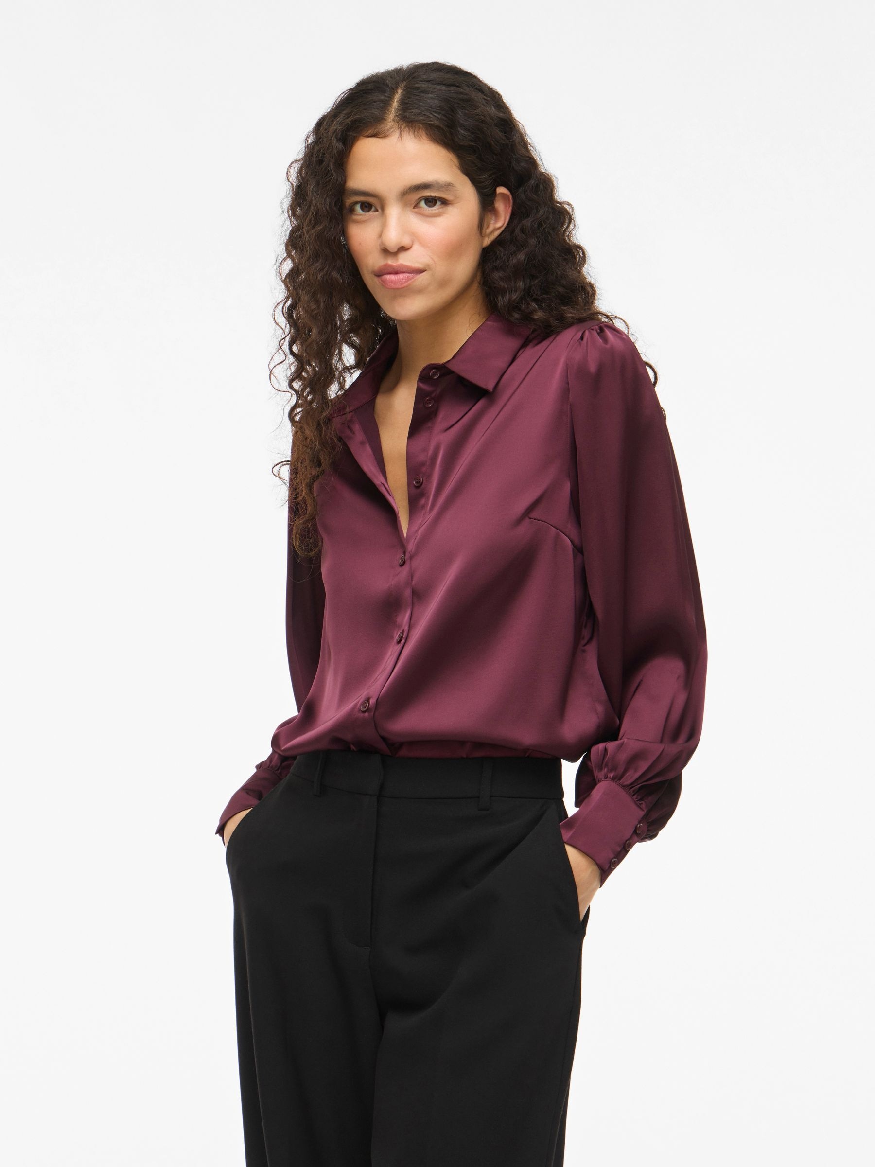 Vila Langarmbluse »VIENNA RAVENNA L/S BALLOON SHIRT - NOOS«