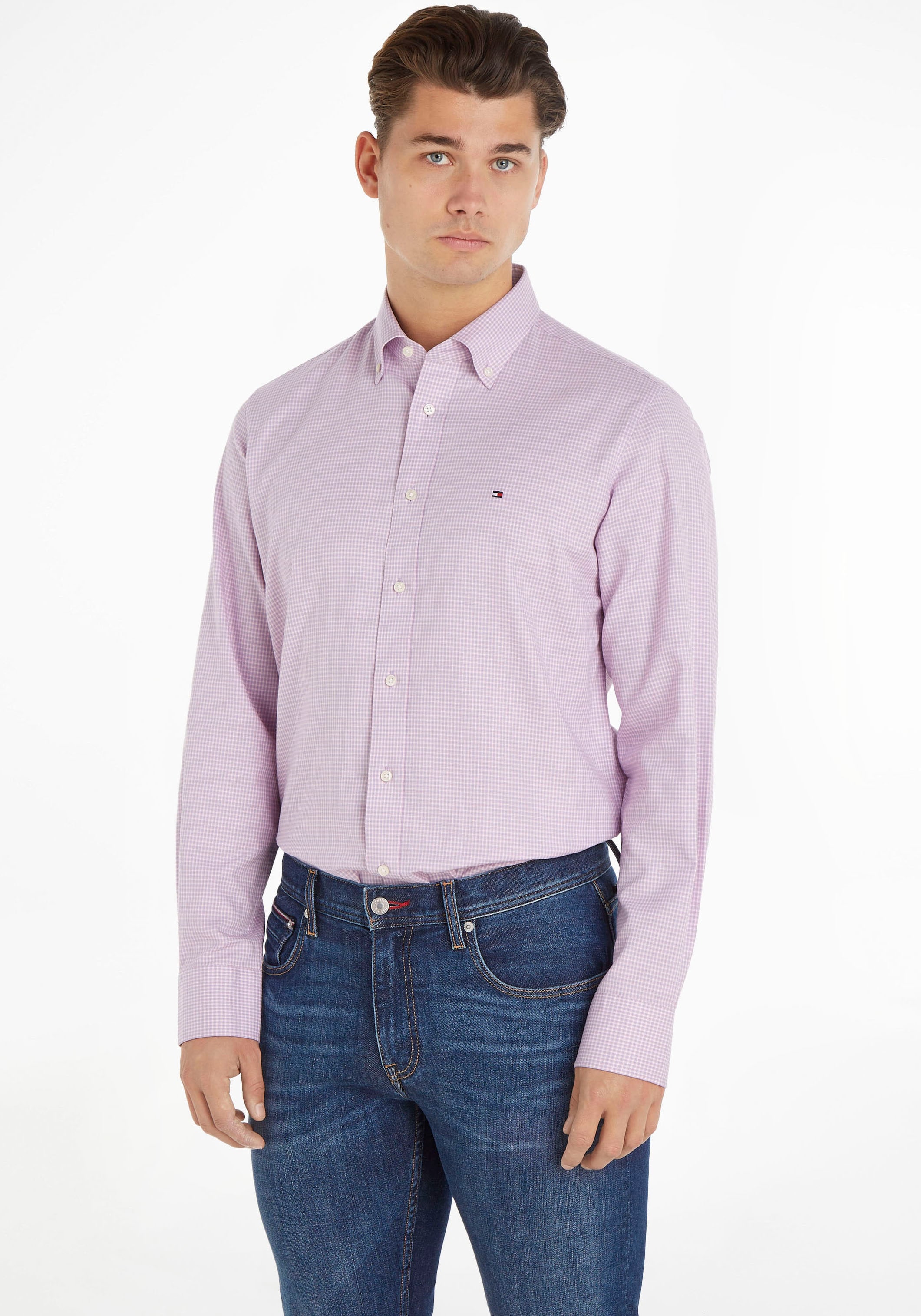 Tommy Hilfiger TAILORED Langarmhemd »CL-W MINI OXFORD CHECK RF SHIRT«, im  minimalistischen Karodesign online bestellen | Jelmoli-Versand