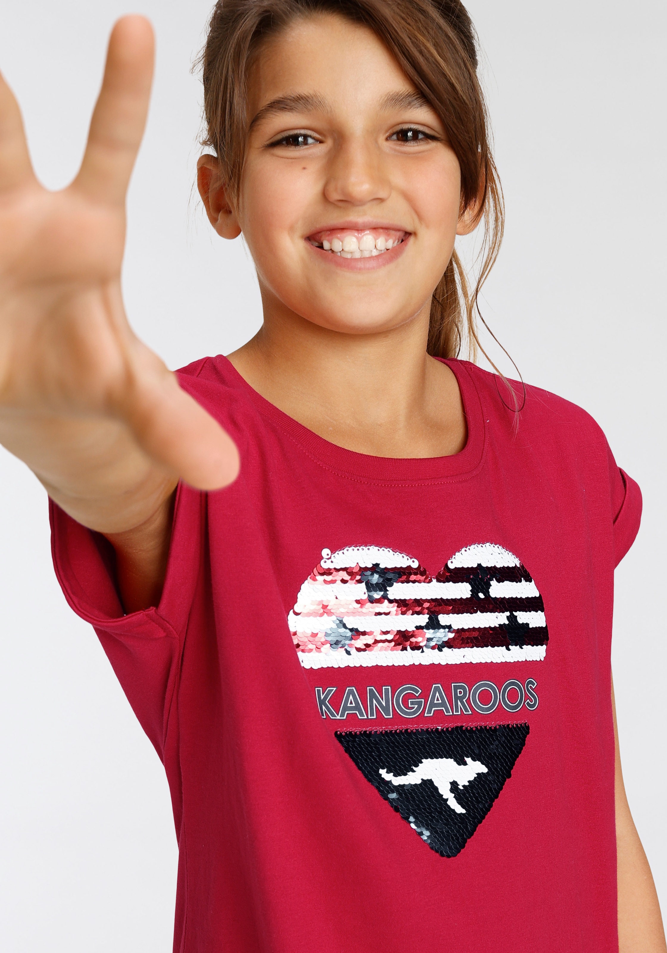 Jelmoli-Versand online T-Shirt Herz« ✵ ordern »Wendepaillette | KangaROOS