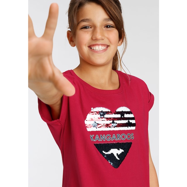✵ KangaROOS T-Shirt »Wendepaillette Herz« online ordern | Jelmoli-Versand