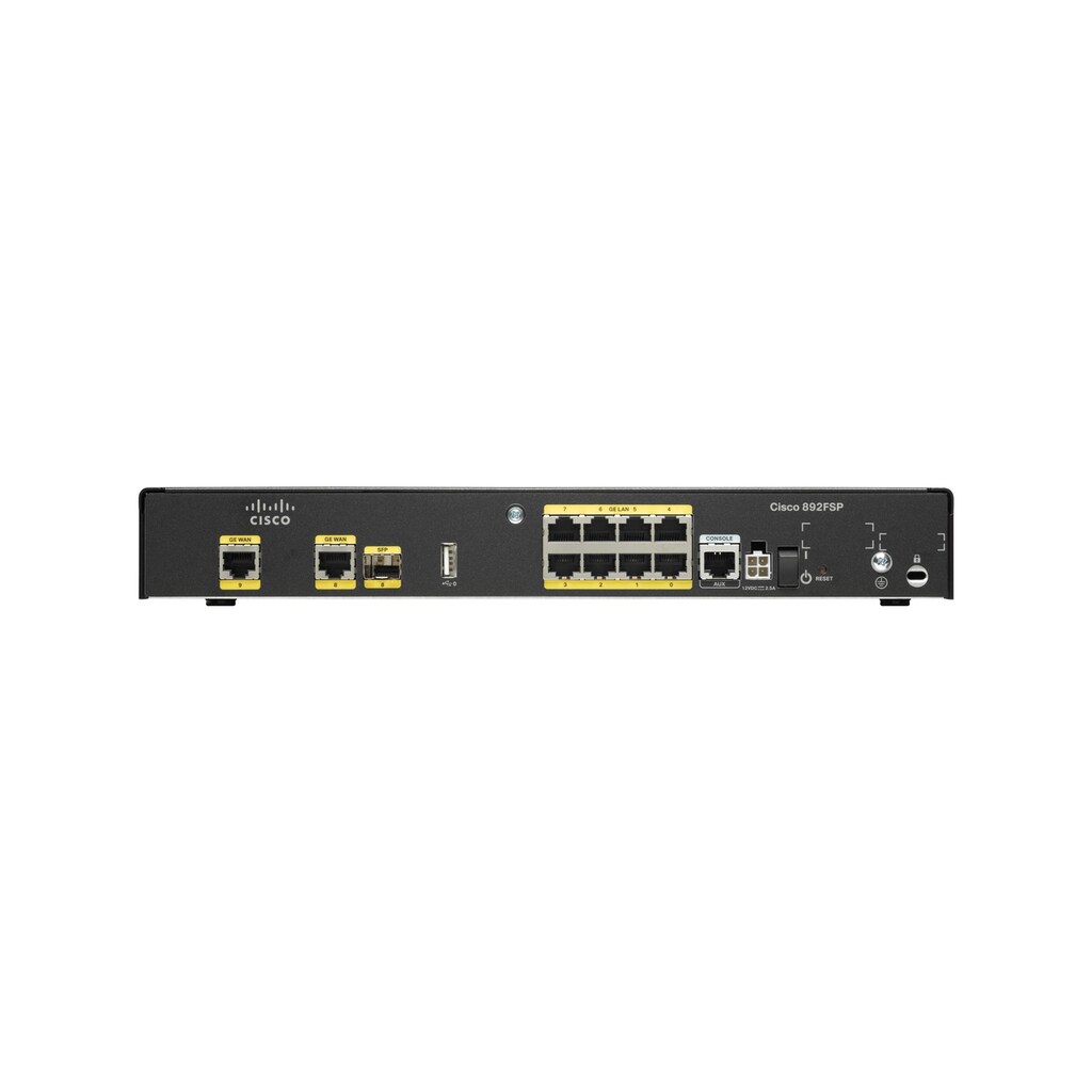 Cisco VPN-Router »C892FSP-K9«, (Zusatzfunktionen: Managebar, RADIUS, Bridge, Lüfterlos, Metallgehäuse)