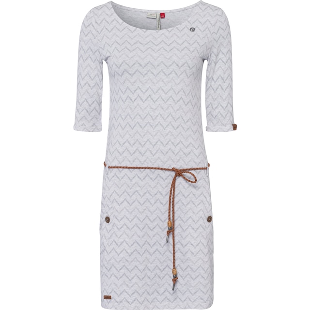 Ragwear Jerseykleid »TANYA CHEVRON O«, (2 tlg., mit abnehmbarem Gürtel),  mit Zig-Zag Allover-Druck online shoppen bei Jelmoli-Versand Schweiz