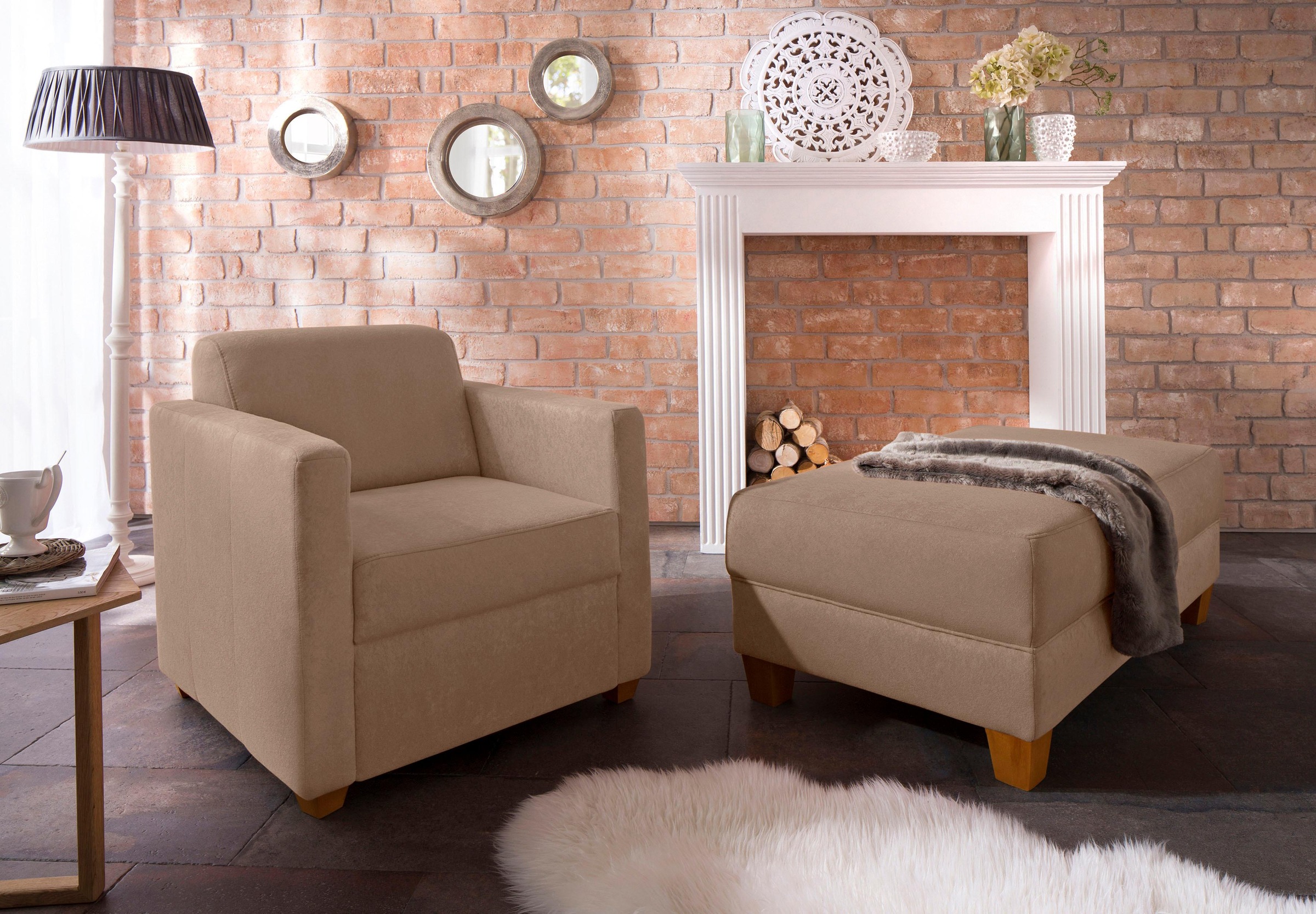 Home affaire Sessel »Belfort«, mit Federkern