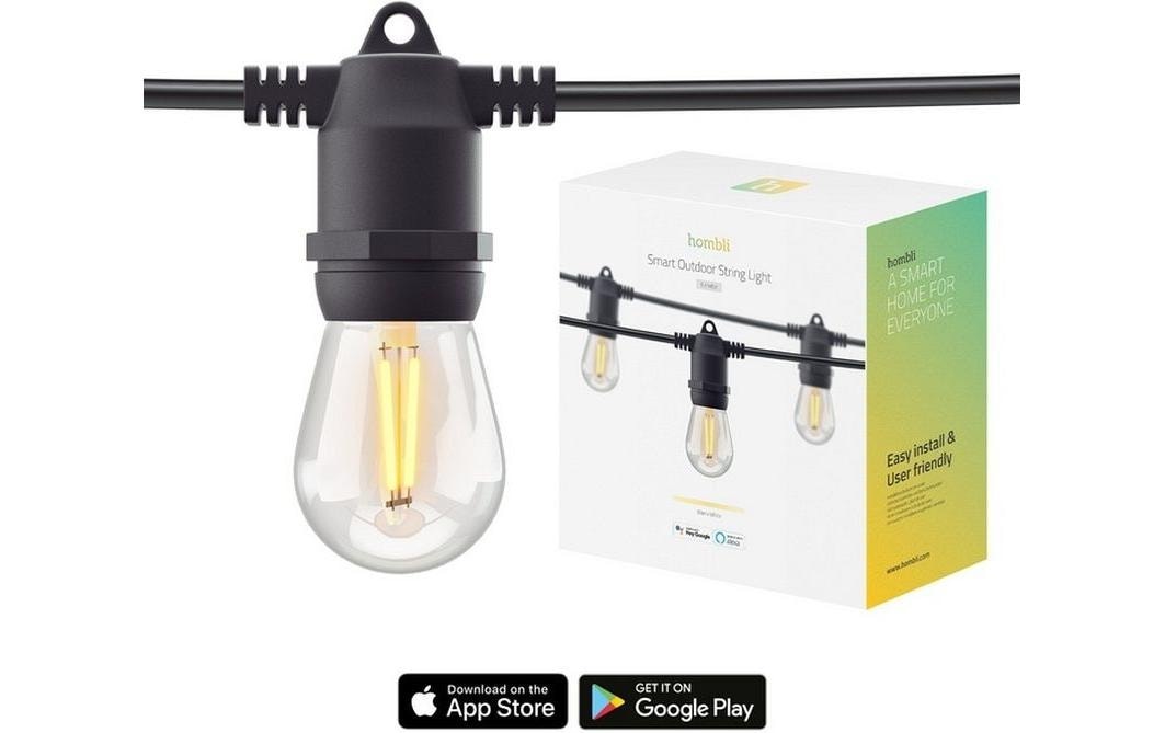 Hombli LED Gartenleuchte »String Light 12 LEDs 5m«, 12 flammig