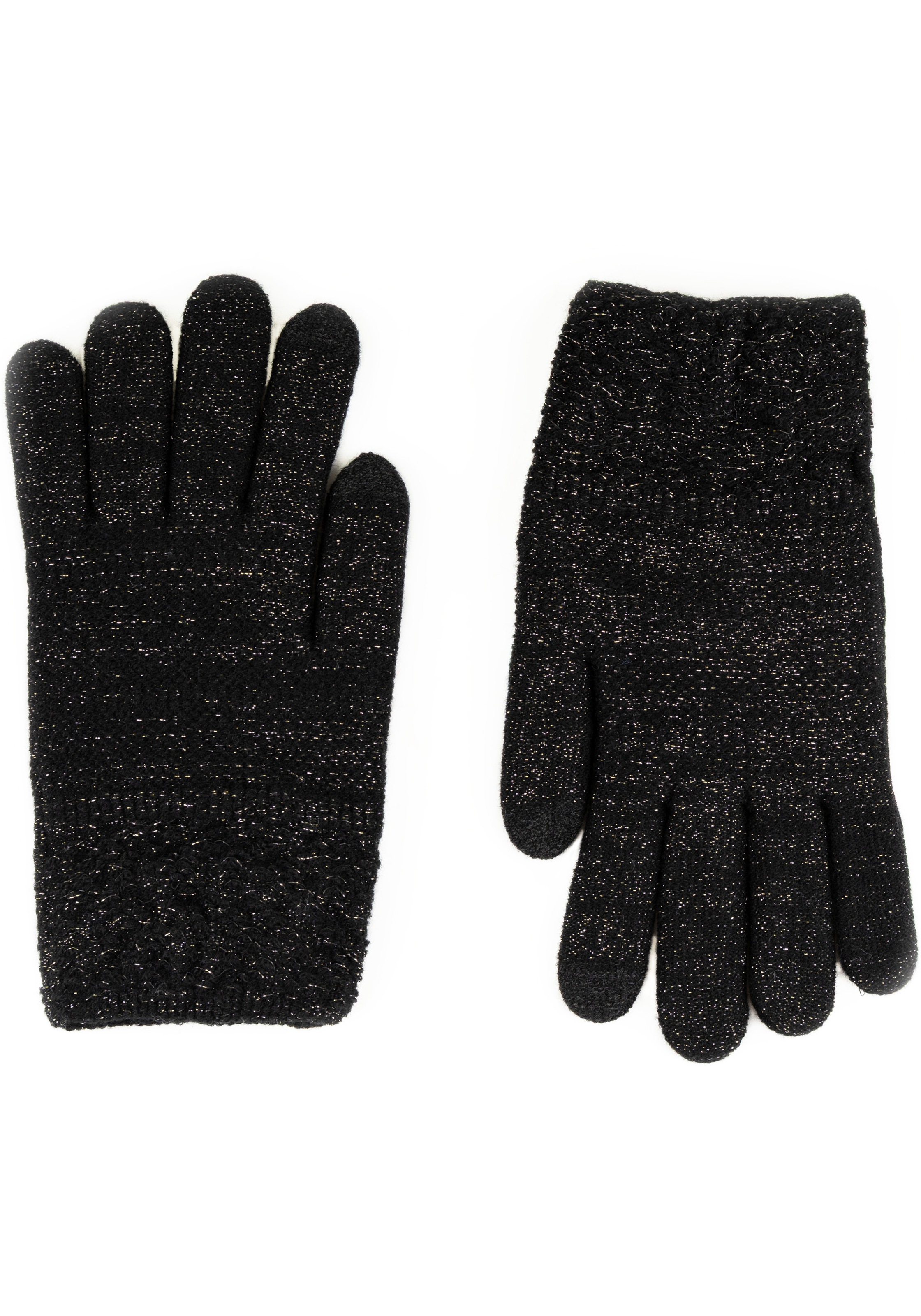 Capelli New York Strickhandschuhe 1 Paar, dezenter Metallic-Schimmer, gemustert, hoch elastisch