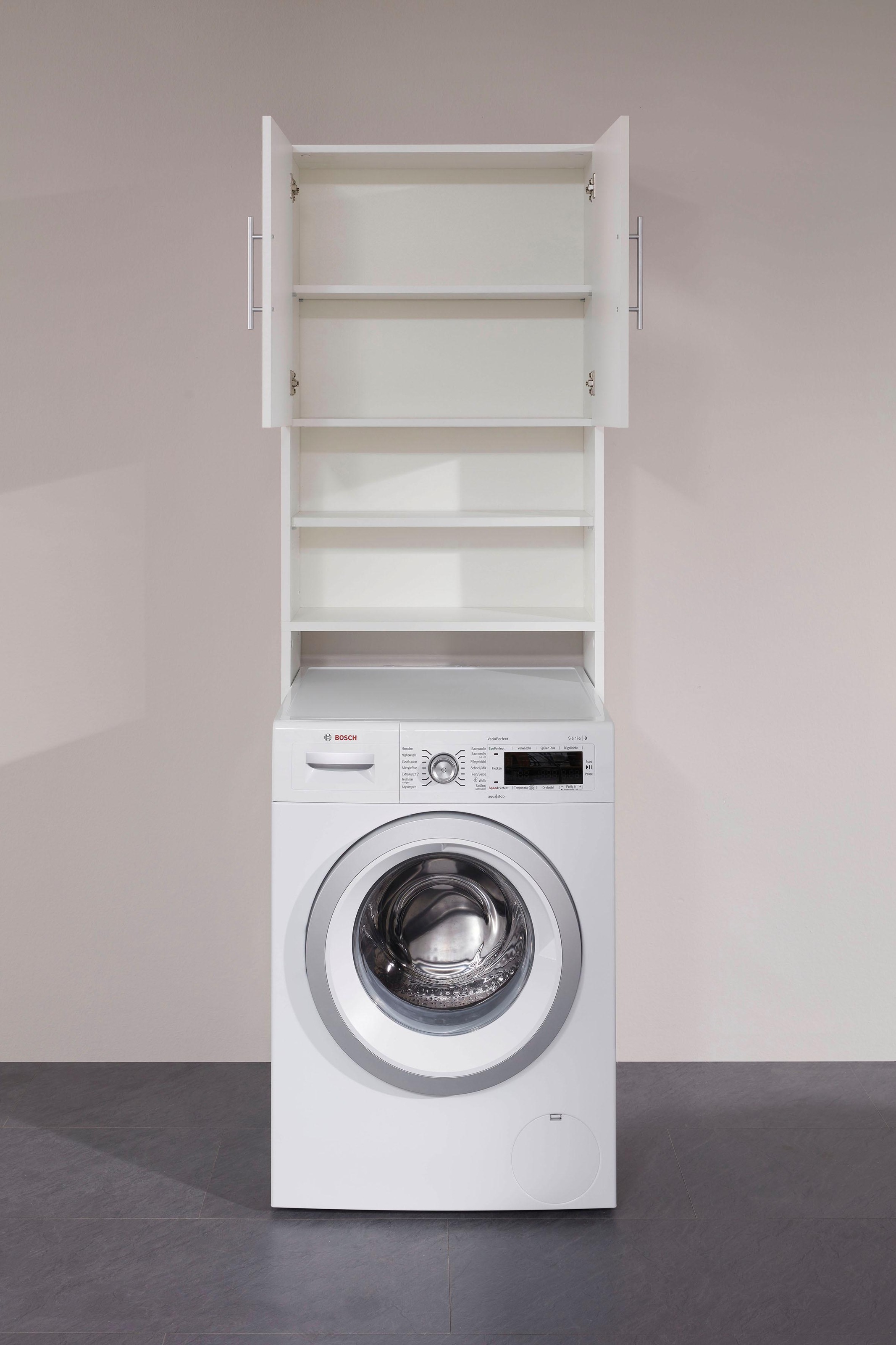 INOSIGN Waschmaschinenumbauschrank »Banta«, Waschmaschinenschrank im zeitlosen Weiss - Masse (B/T/H) 64/25/190 cm