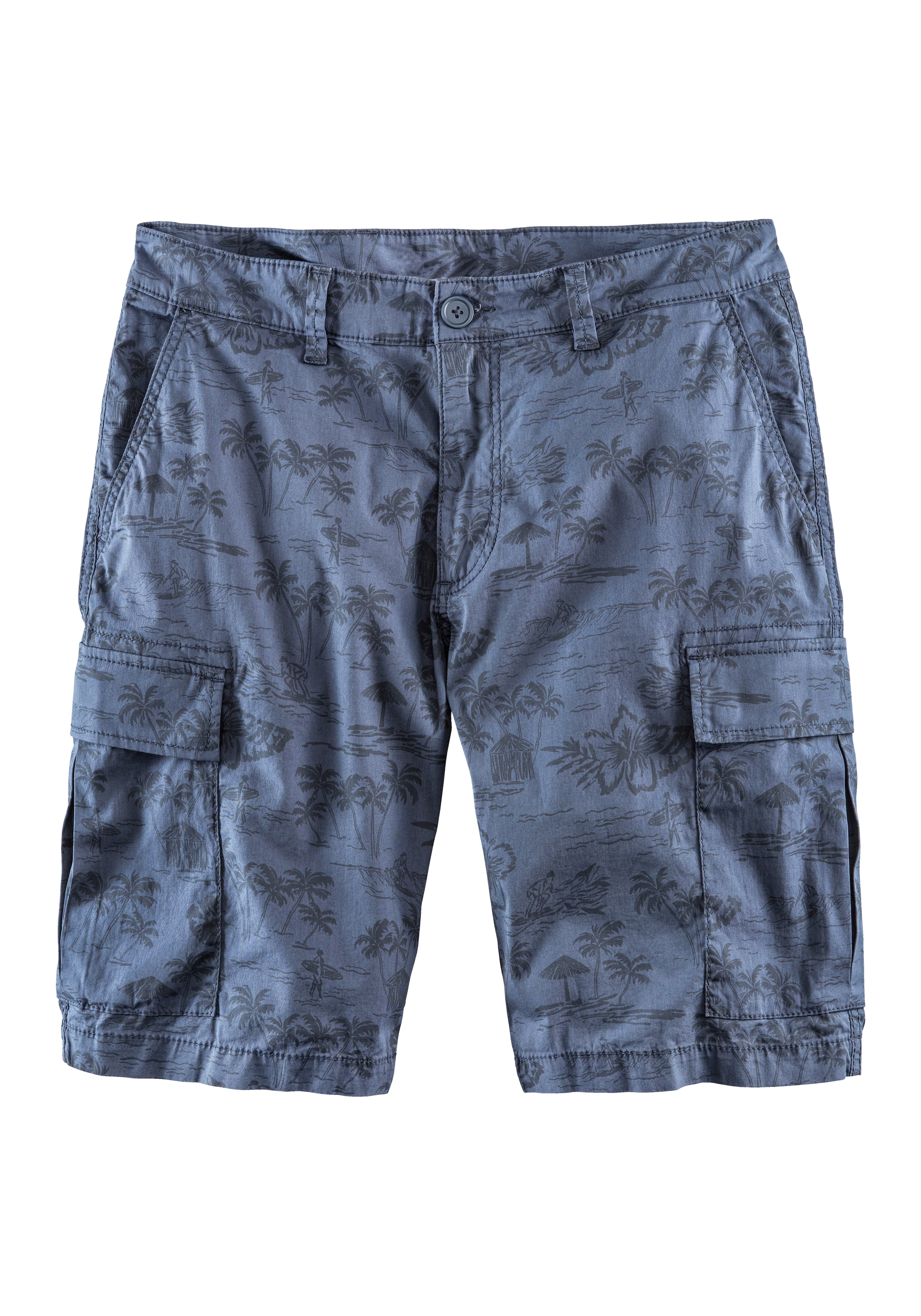 John Devin Cargoshorts, Shorts aus elastischer Baumwolle, modisch bedruckt