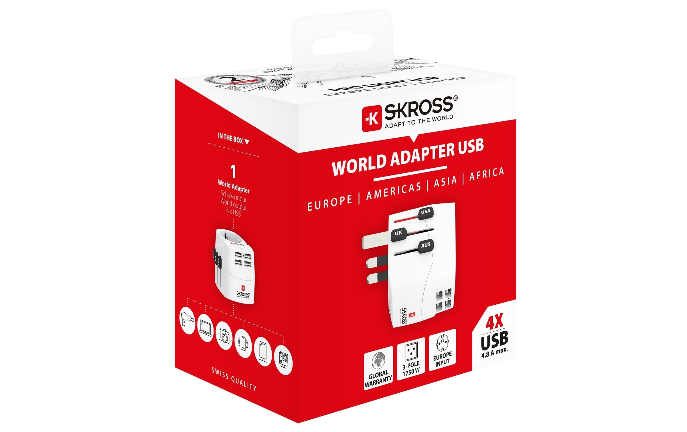 SKROSS Reiseadapter »PRO Light 4x USB A«