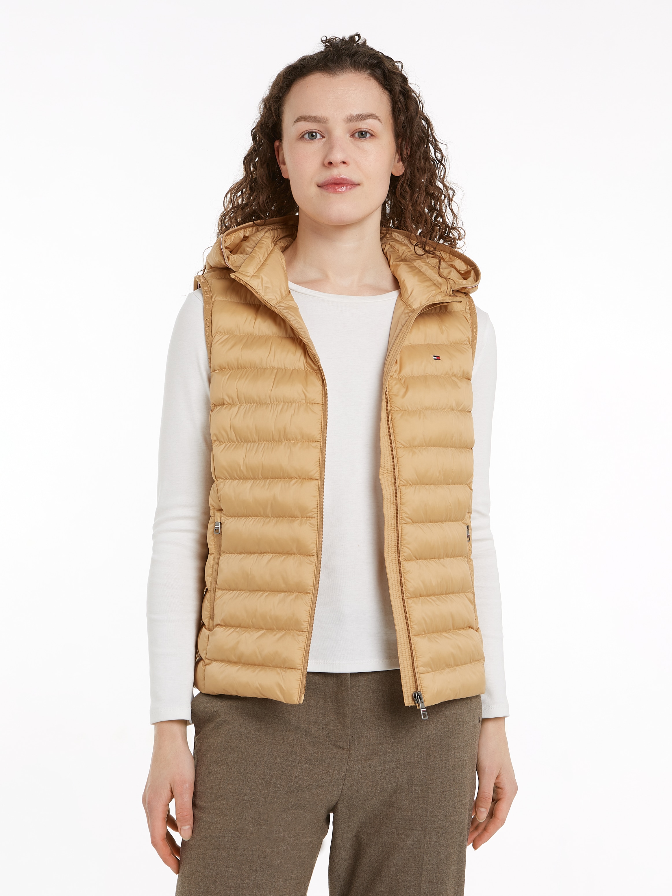 Tommy Hilfiger Steppweste »LW PADDED GLOBAL STRIPE VEST«, (Global Serie TH WOMEN), mit Elastic-Band