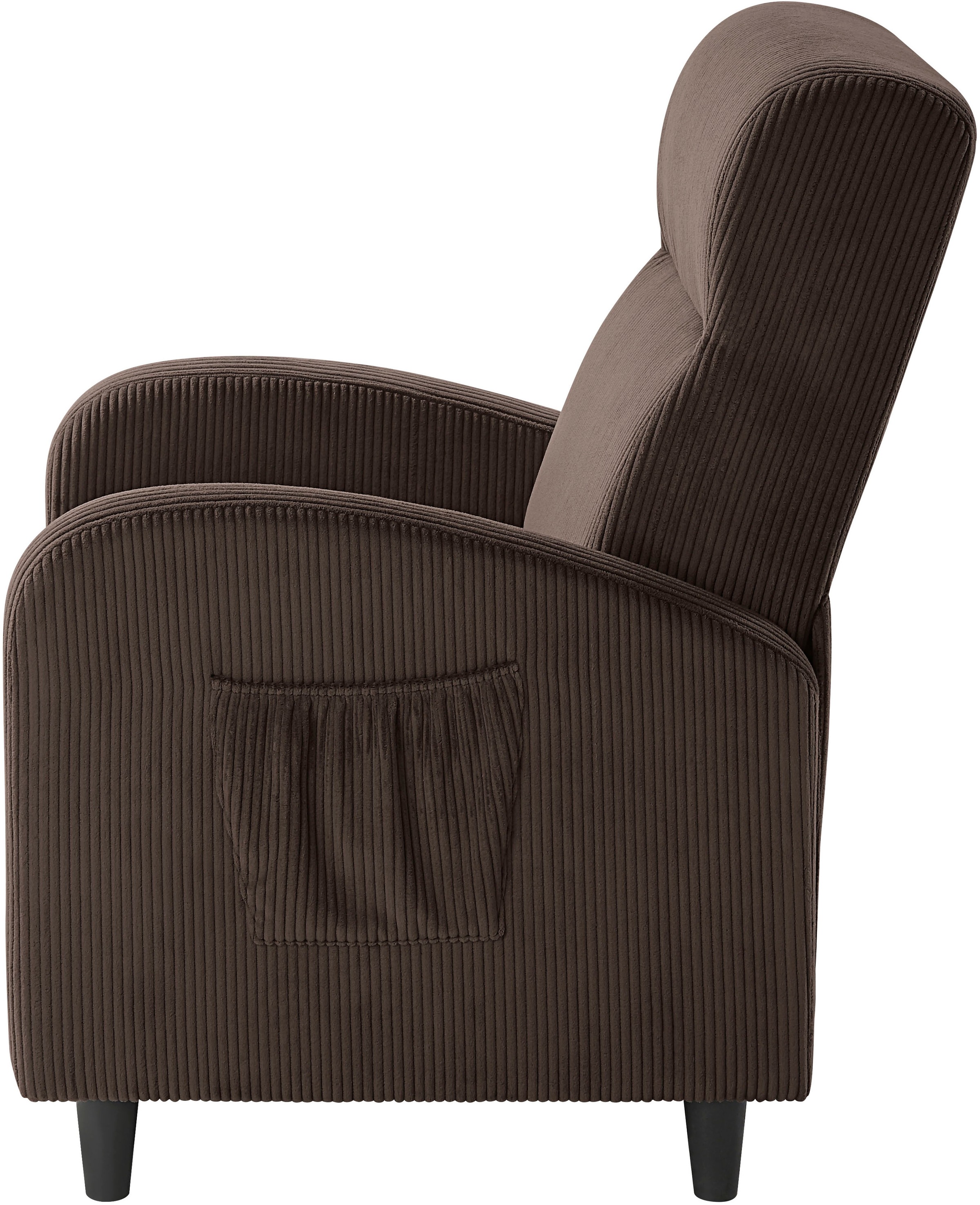 ATLANTIC home collection Relaxsessel »Tom«, mit Relaxfunktion, inklusive seitlicher Tasche, TV-Sessel mit Funktion