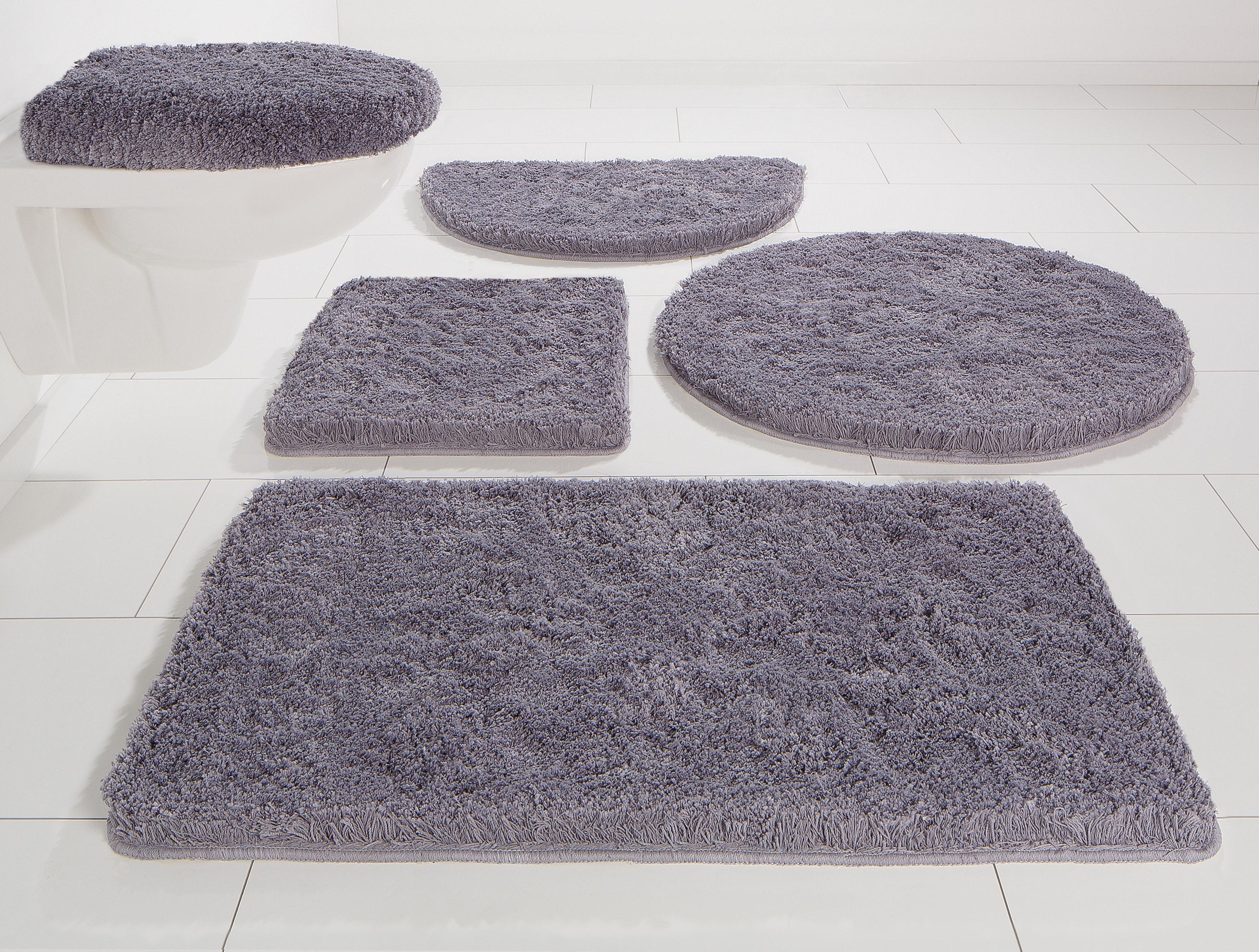 Möve Badematte »Superwuschel, Badvorleger, Badezimmer Teppich«, rutschhemmend beschichtet, strapazierfähig-schnell trocknend-fussbodenheizungsgeeignet, Mikrofaser-Badematte, Badteppich, rechteckig, rund & als 3-tlg. Set