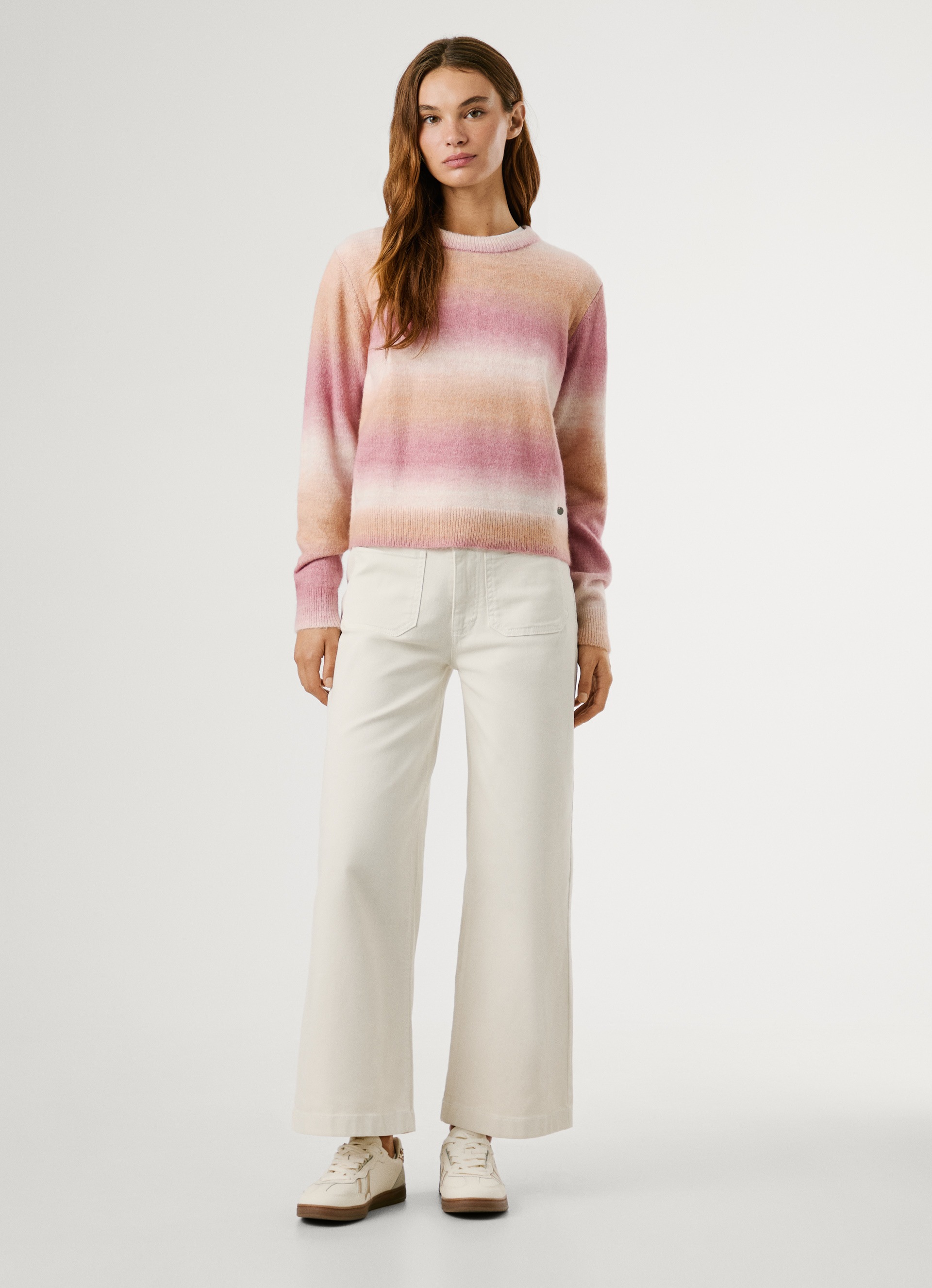Pepe Jeans Strickpullover »COLOMBE CREW«, mit geripptem Rundhals