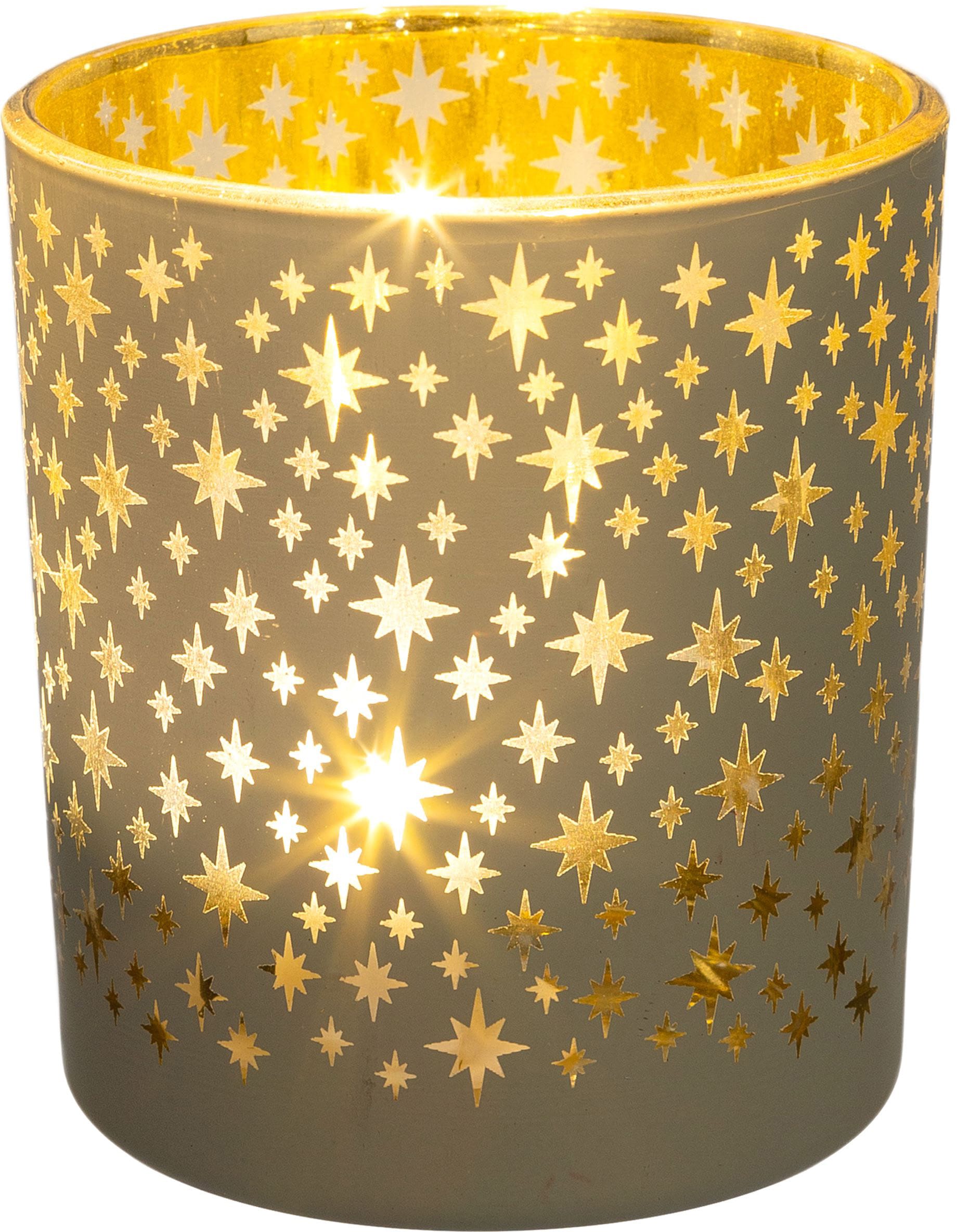 Creativ deco kaufen | Innenseite Jelmoli-Versand (4 Teelichthalter goldfarbener online mit »Weihnachtsdeko«, St.)