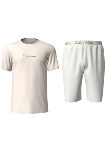 Pyjama »S/S SHORT SET«, mit Calvin Klein Logoschriftzügen
