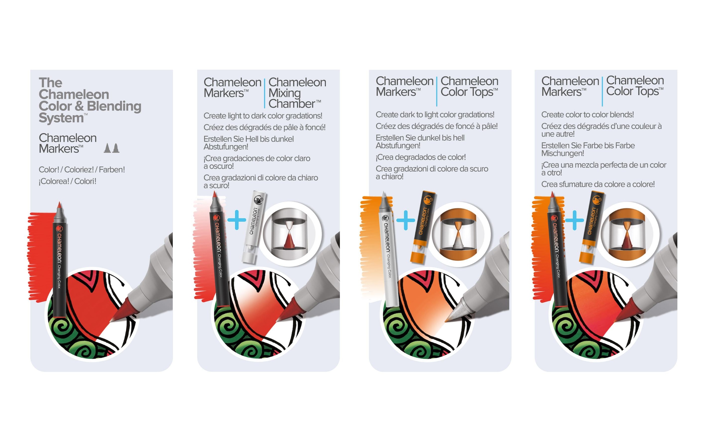 Tintenroller »Chameleon Chameleon Brus«, 3D-Effekt, Farbwechsel, Verwischbar, Wasserfest