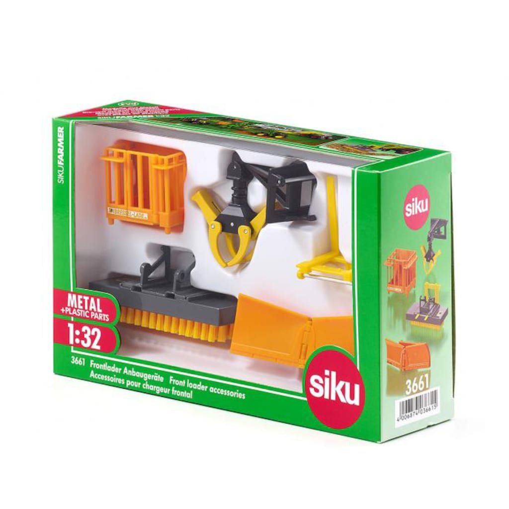 Siku Spielzeug-Traktor »SIKU Farmer, Frontlader Anbaugeräte (3661)«, (Set, 4 tlg.)